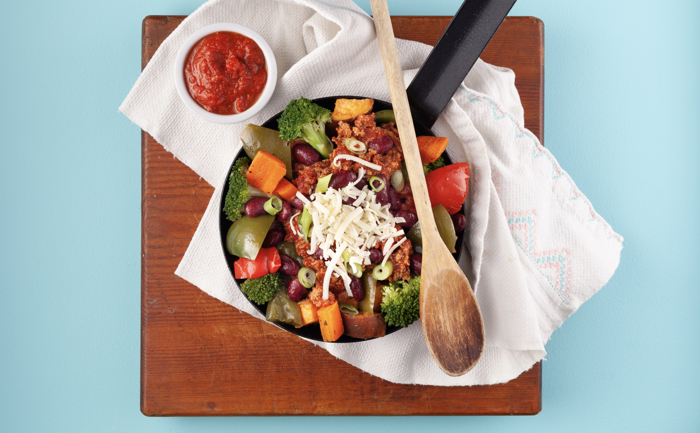 Black Bean Sweet Potato Chili with Kidney Beans