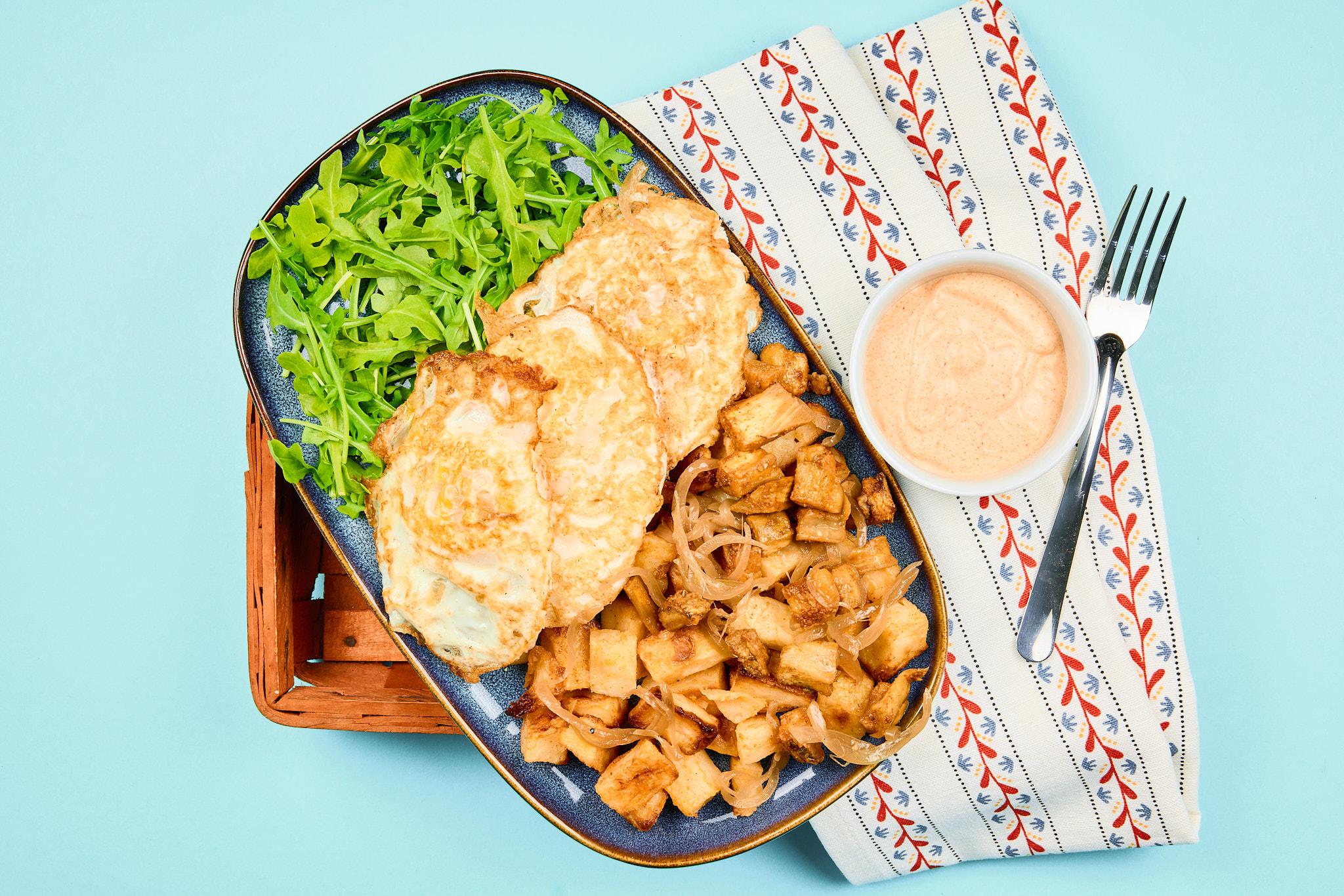 Eggplant Breakfast Bowl with Cajun Aioli