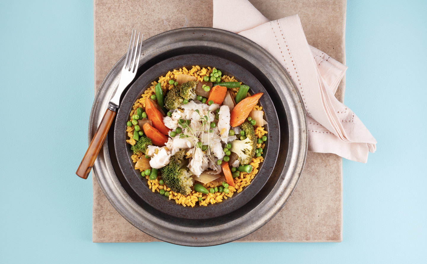 Spanish Cod Paella with Paella Rice