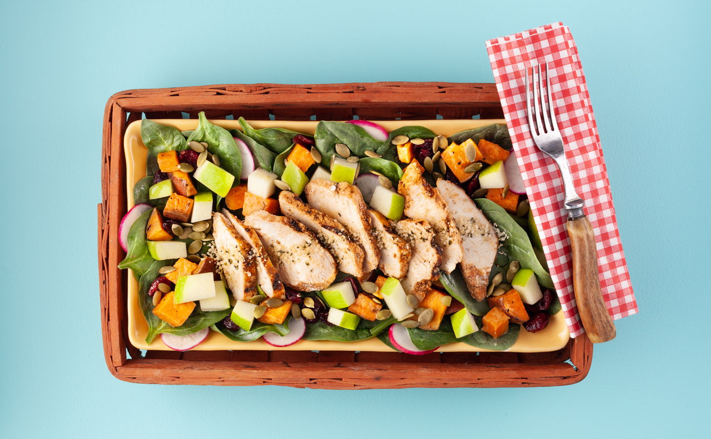 Chicken and Apple Salad with Apple Cider Vinaigrette