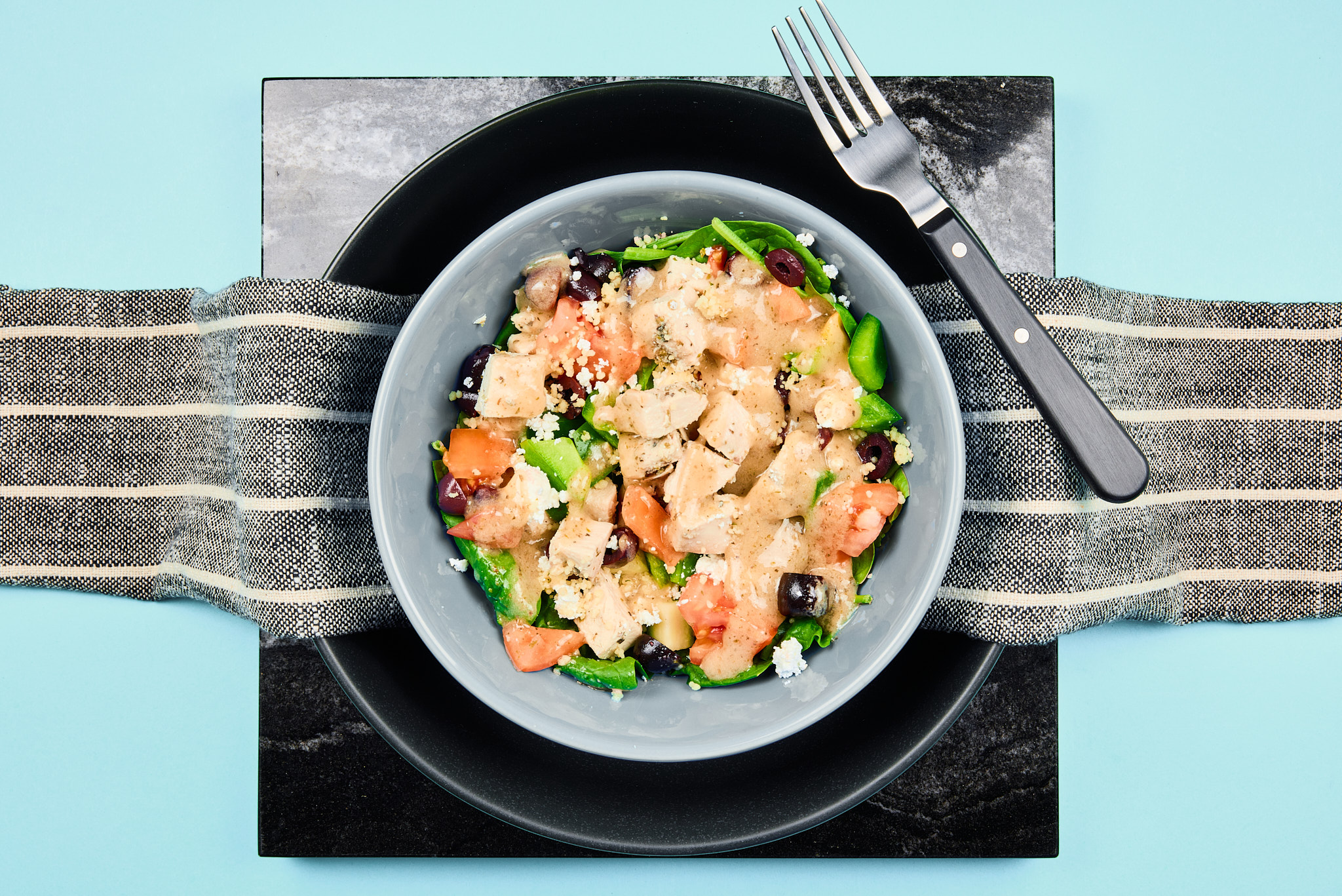 Greek Chicken Salad with Couscous