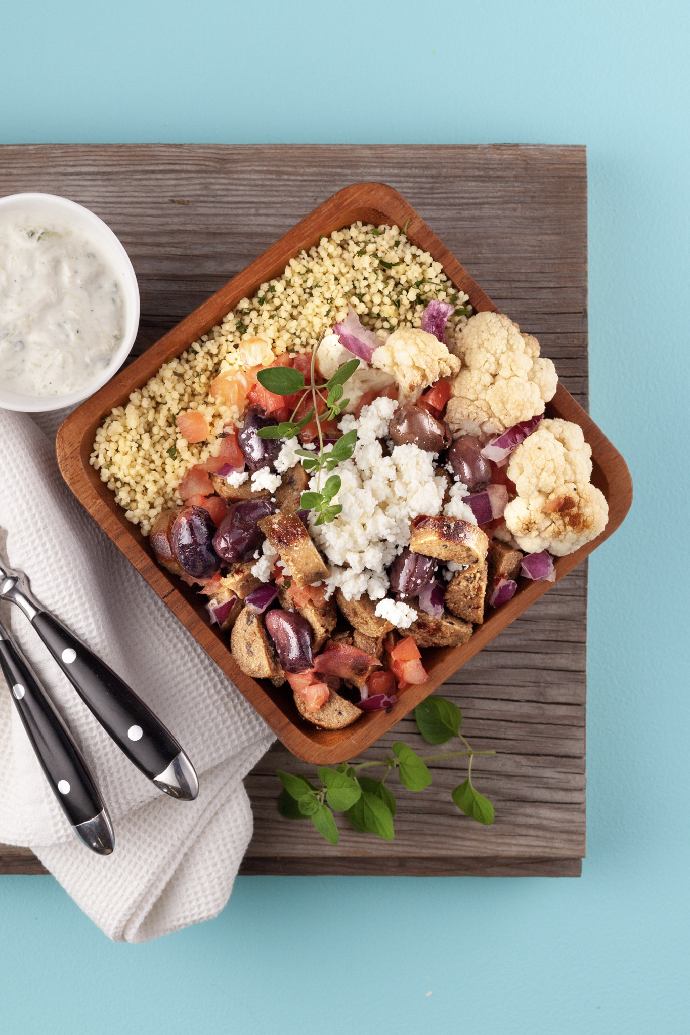 Greek Baked Chickpea Bowl