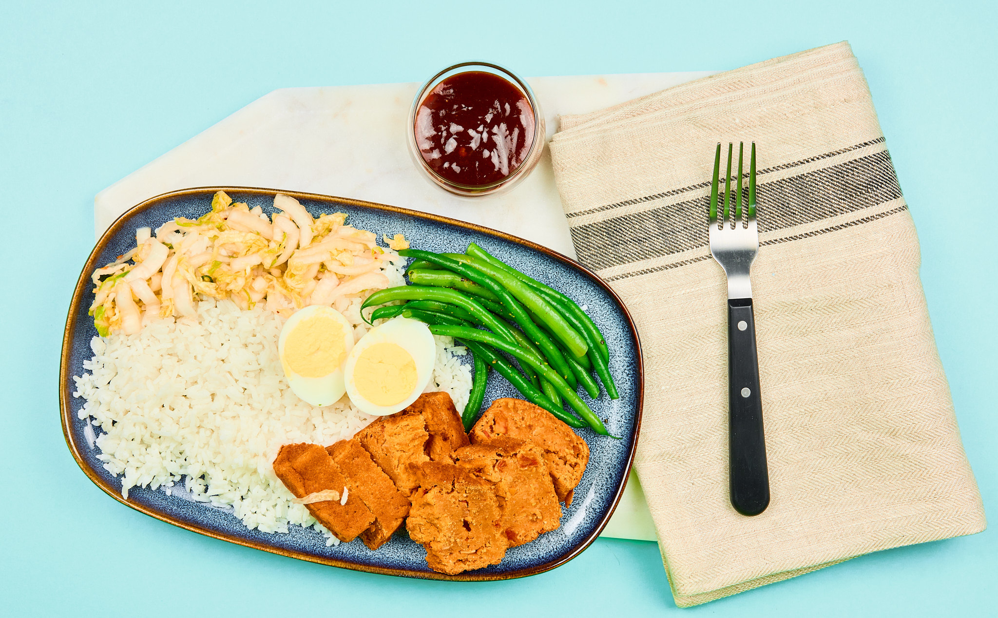 Korean Bbq Lentil Loaf with Kimchi