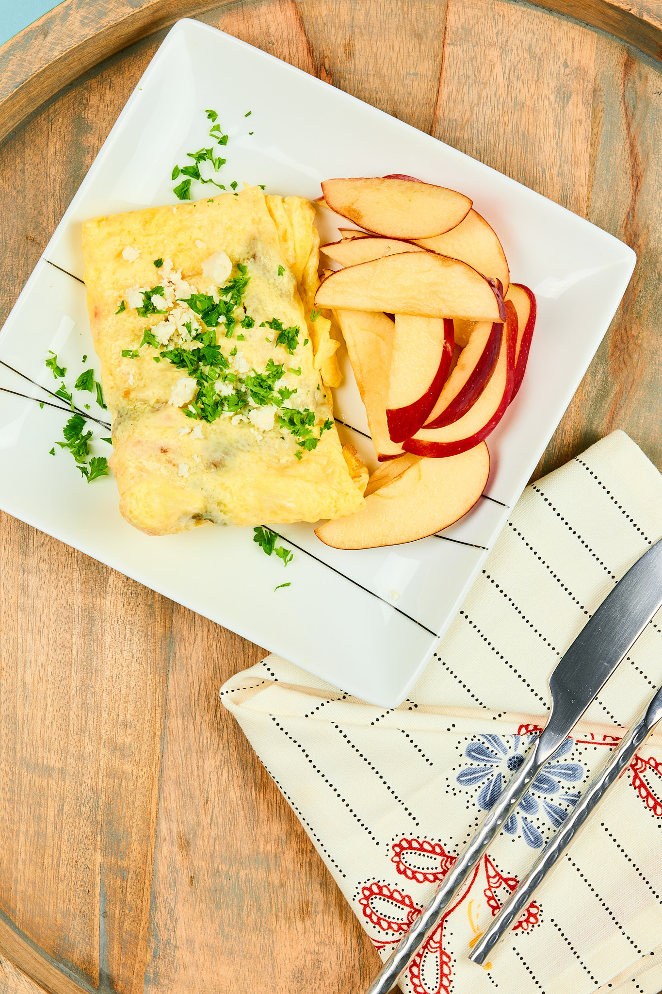 Vegetarian Eggplant Tomato Omellete