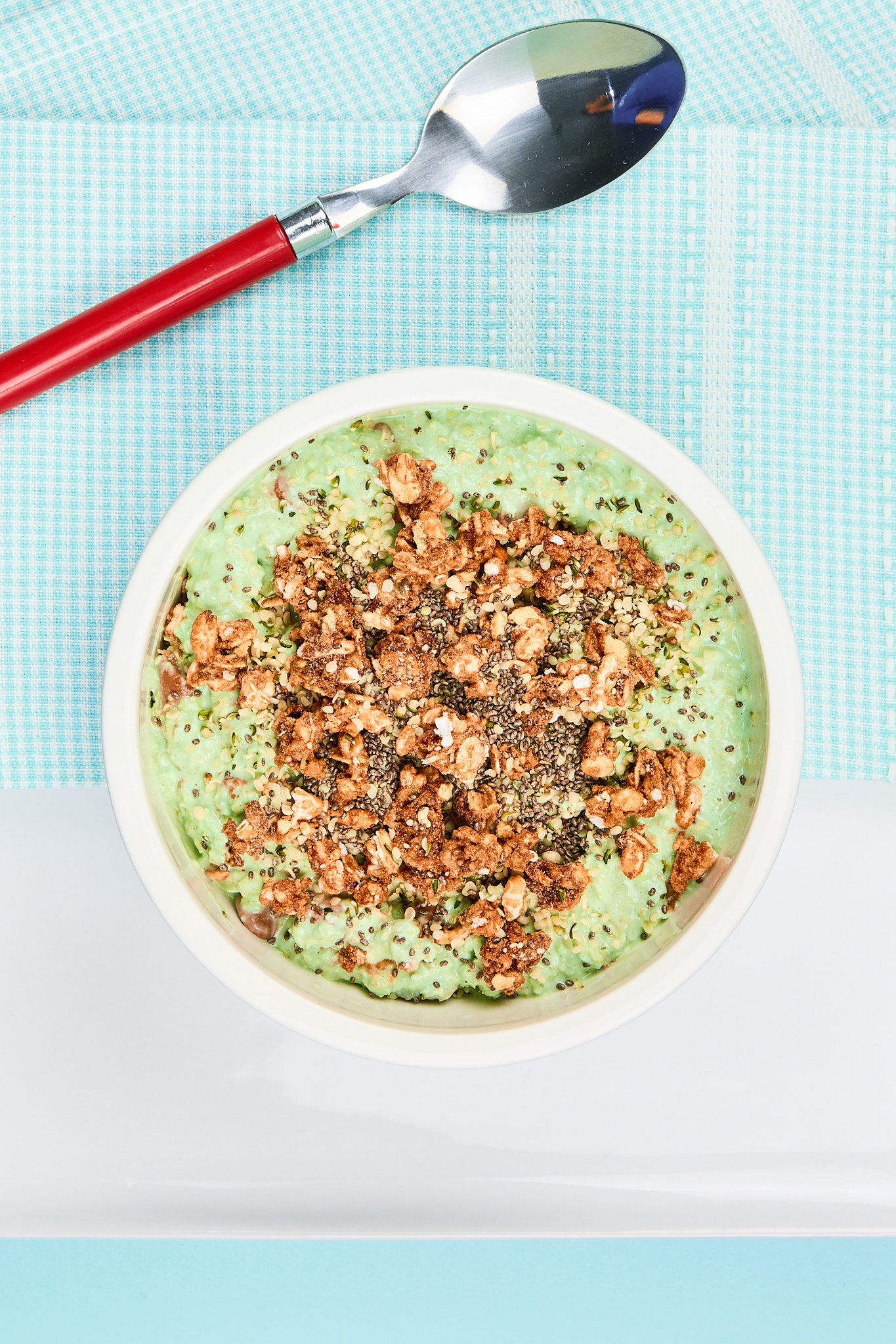 Mint Chocolate Chip Protein Oatmeal