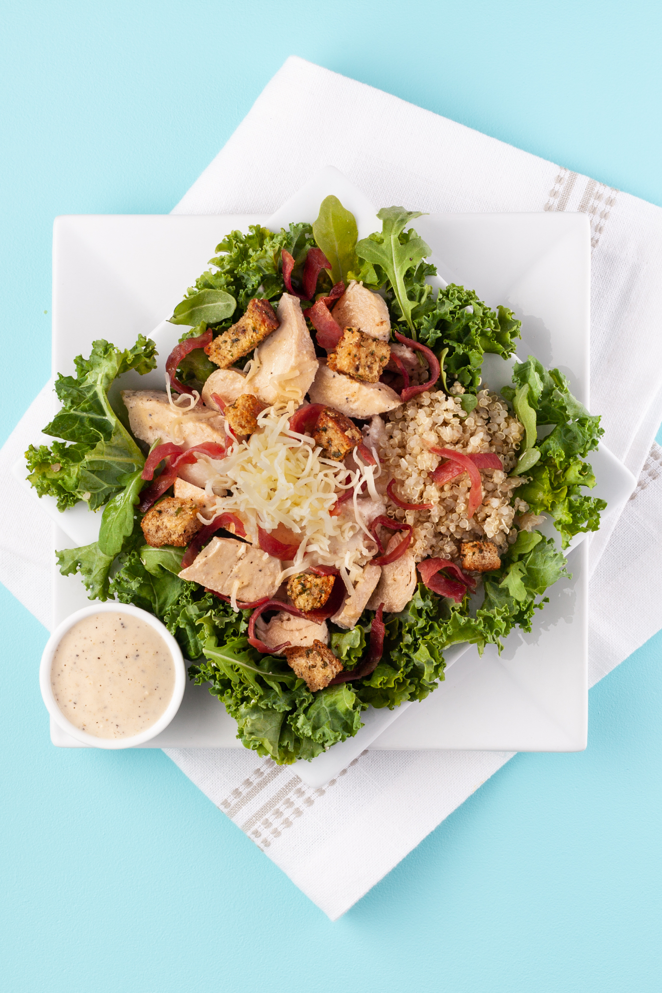 Chicken Kale Caesar Salad