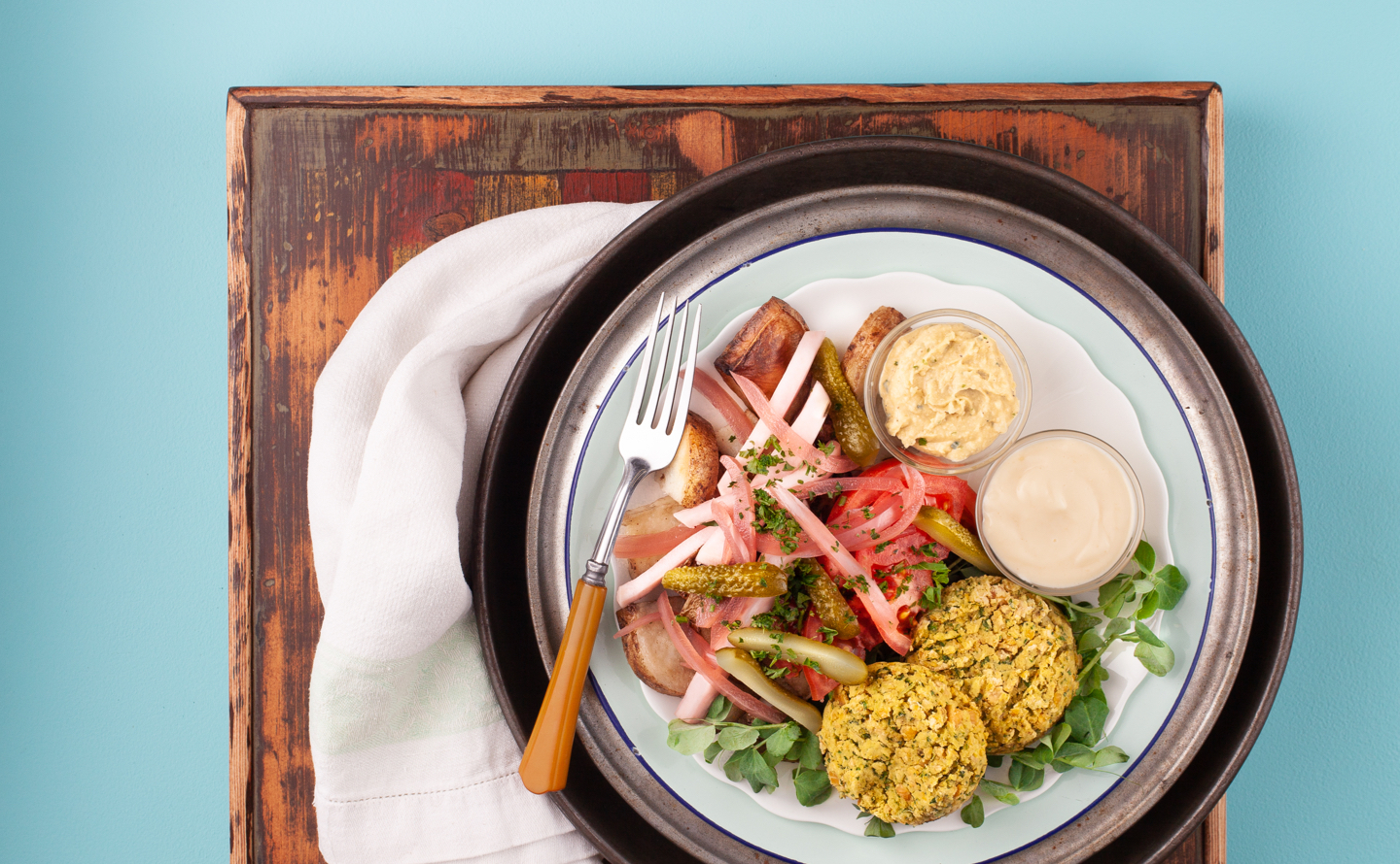 Falafel Shawarma Bowl with Garlic Sauce