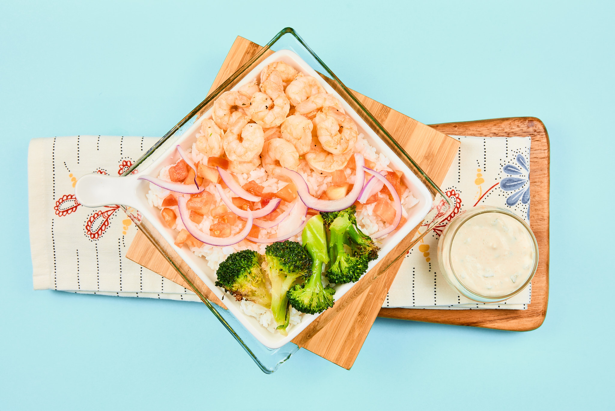 Lemon Lime Shrimp Bowl with Basil Aioli