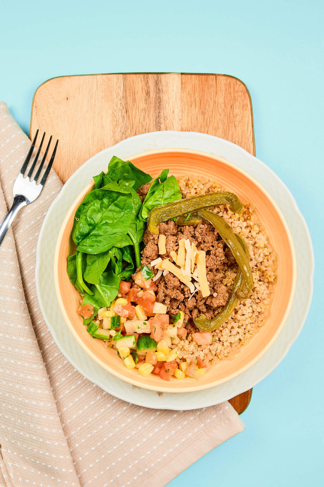 Cheesy Southwest Beef Bowl