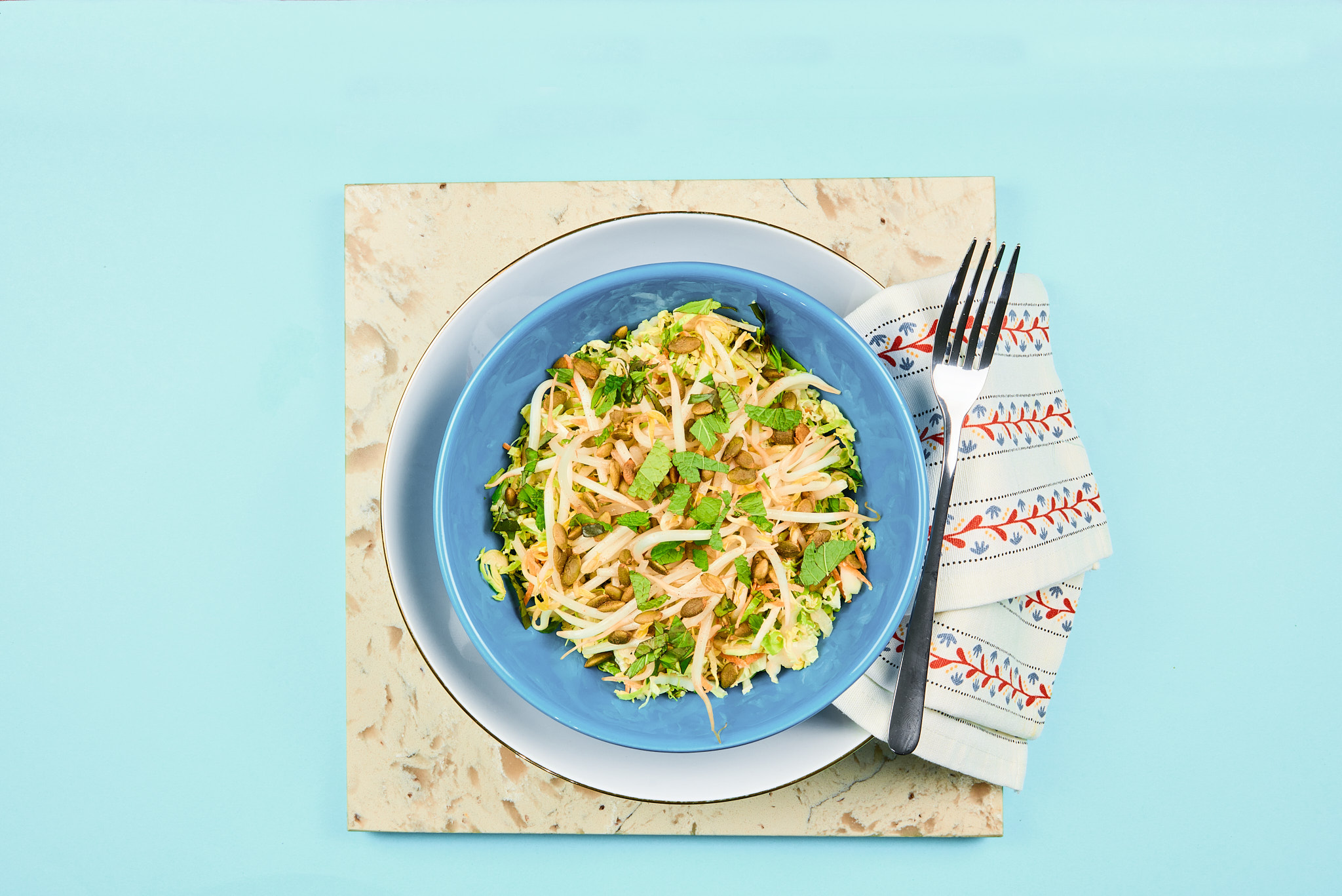 Vegetarian Mixed Vegetable  Salad with Maple Sesame Dressing