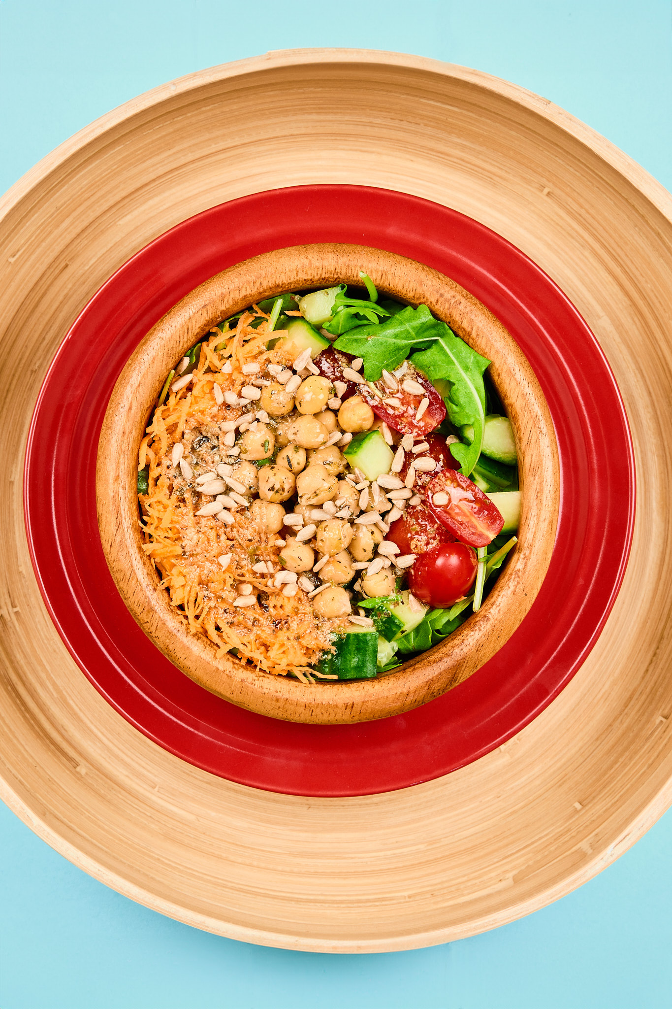 Chopped Vegetable Chickpea Salad