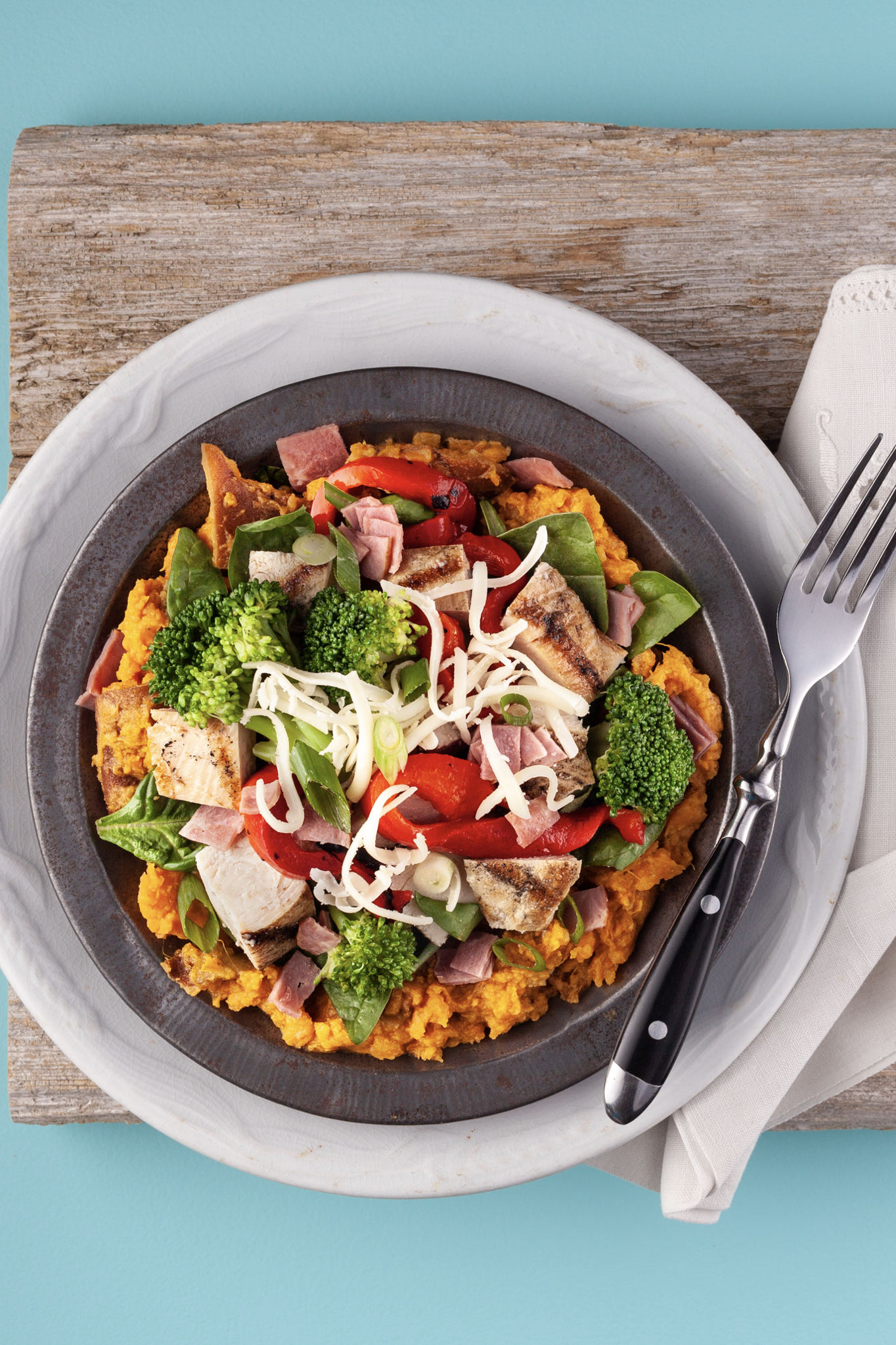 Loaded Sweet Potato Turkey Bowl