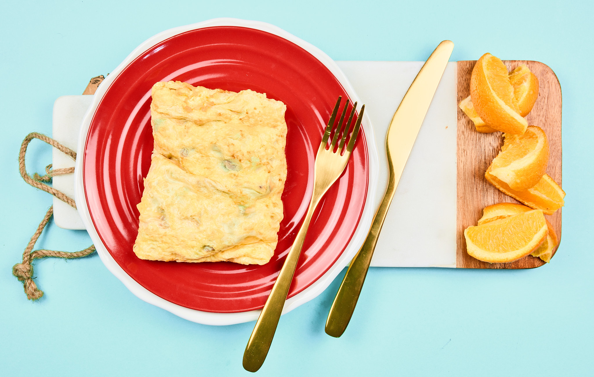 Steak Omelette with Fresh Fruit