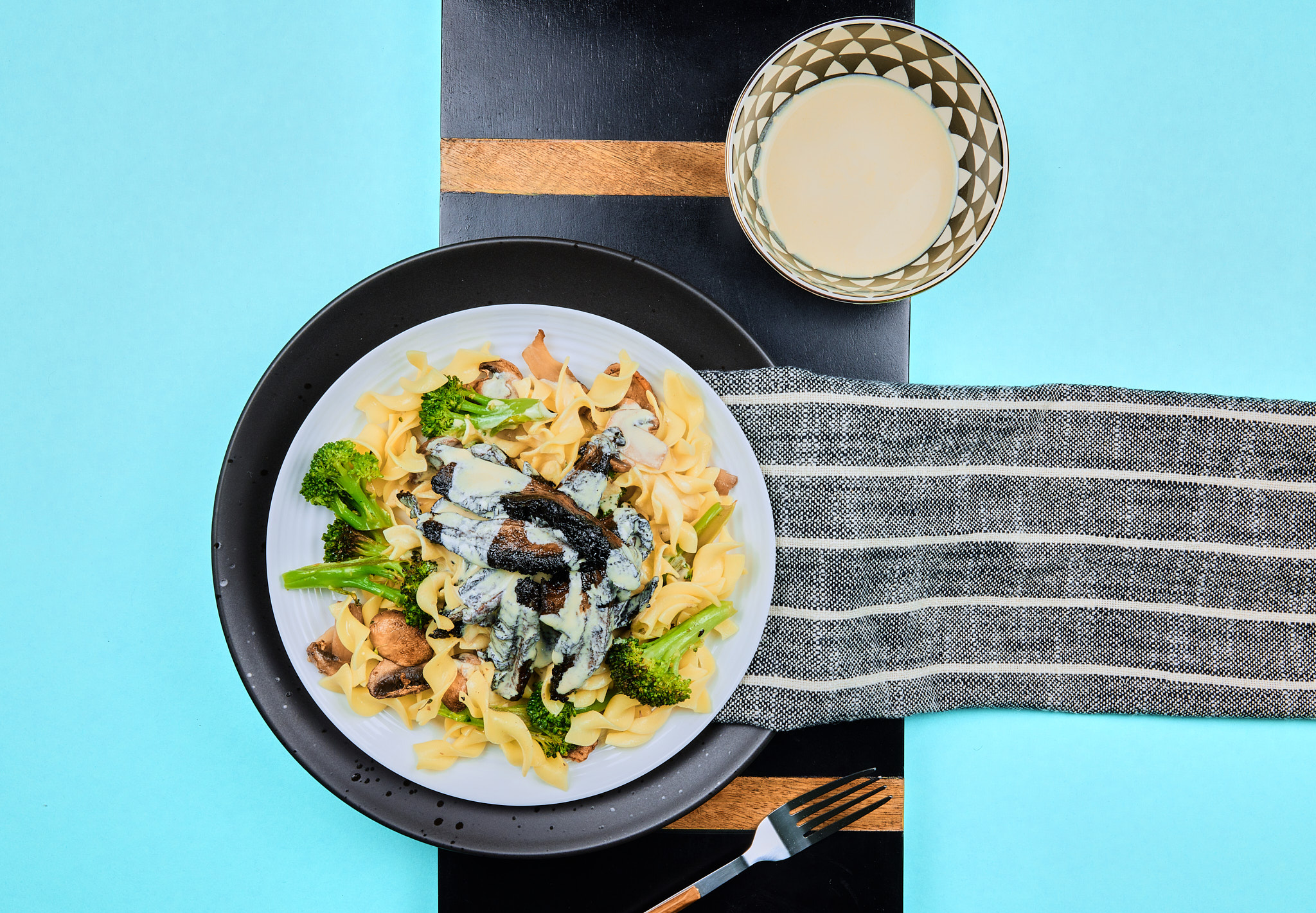 Soy Curls Mushroom Stroganoff with Creamy Coconut Sauce