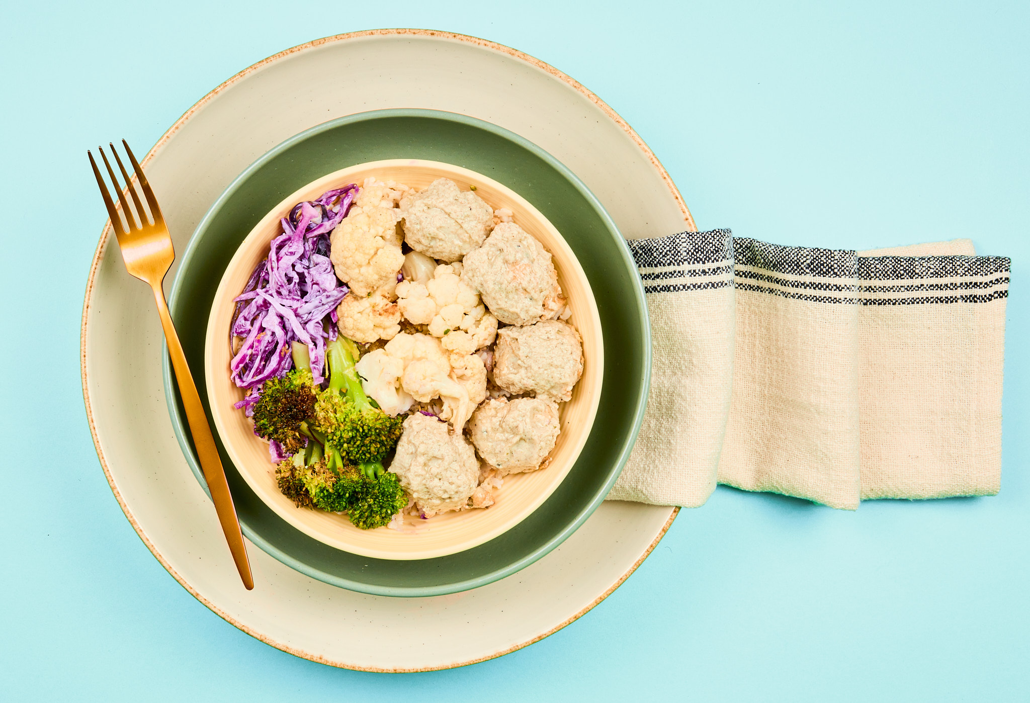 Chicken Kafta Plate with Sesame Sauce