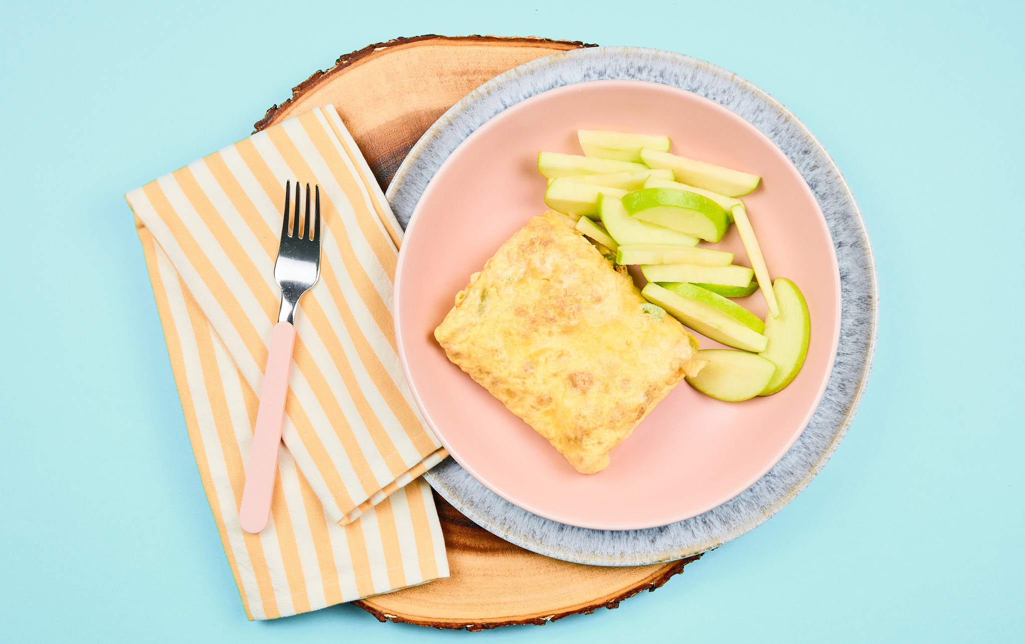 Vegetarian Western Omelette with Granny Smith Apples