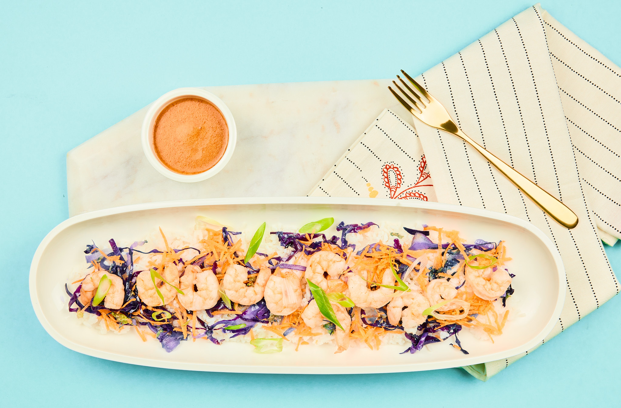 Shrimp Red Thai Curry with White Rice