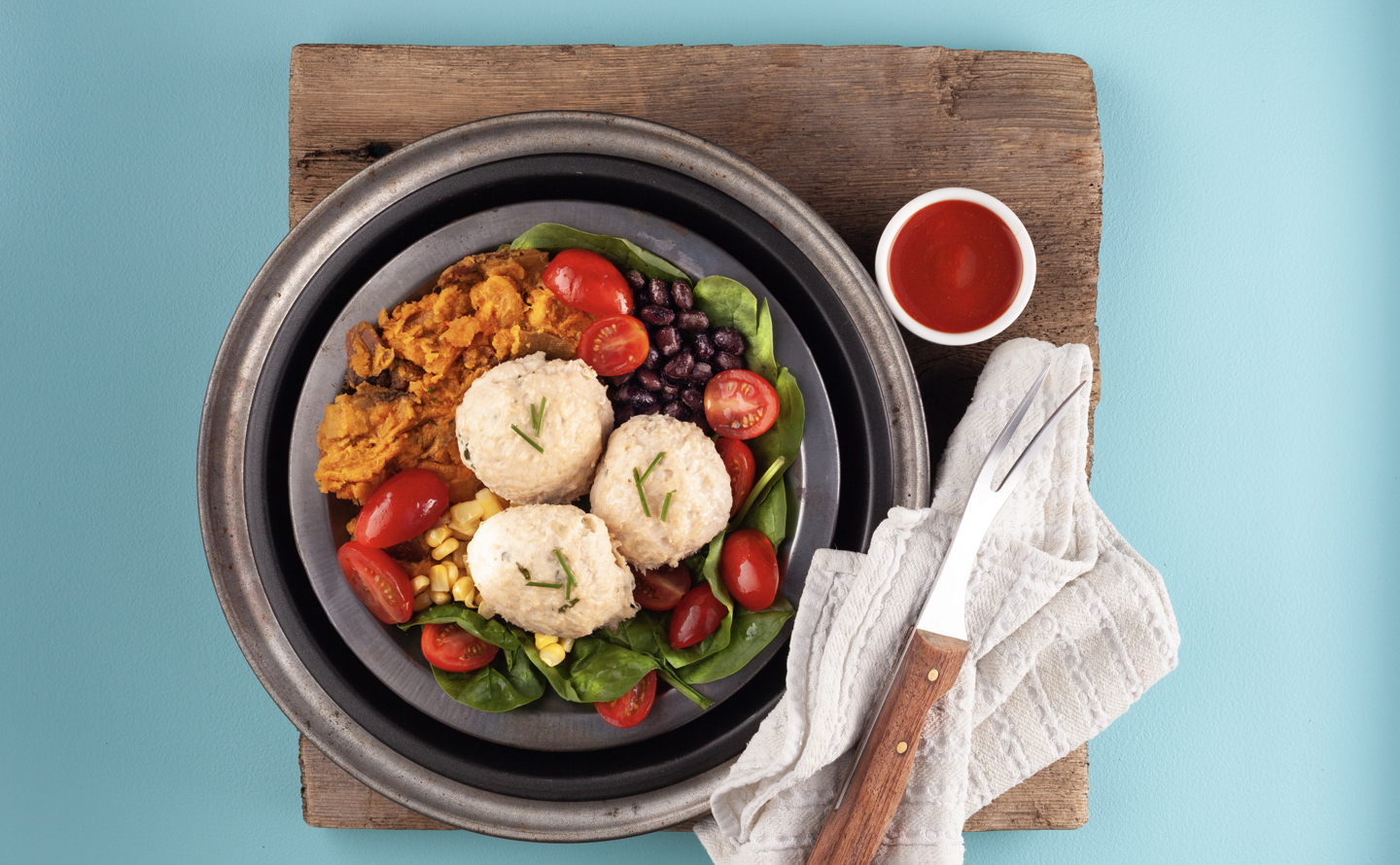 Chicken Enchilada Meatballs with Dos Amigos Sauce