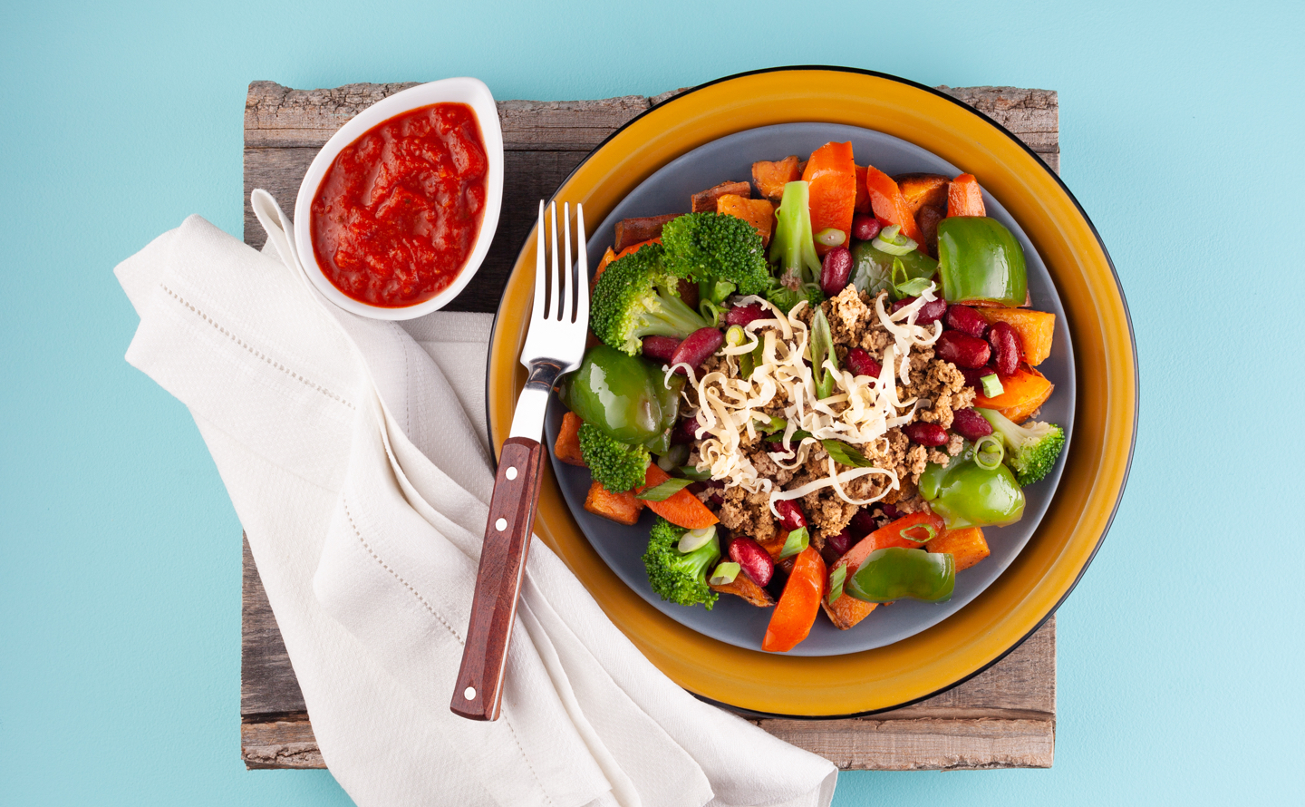 Turkey Sweet Potato Chili with Kidney Beans