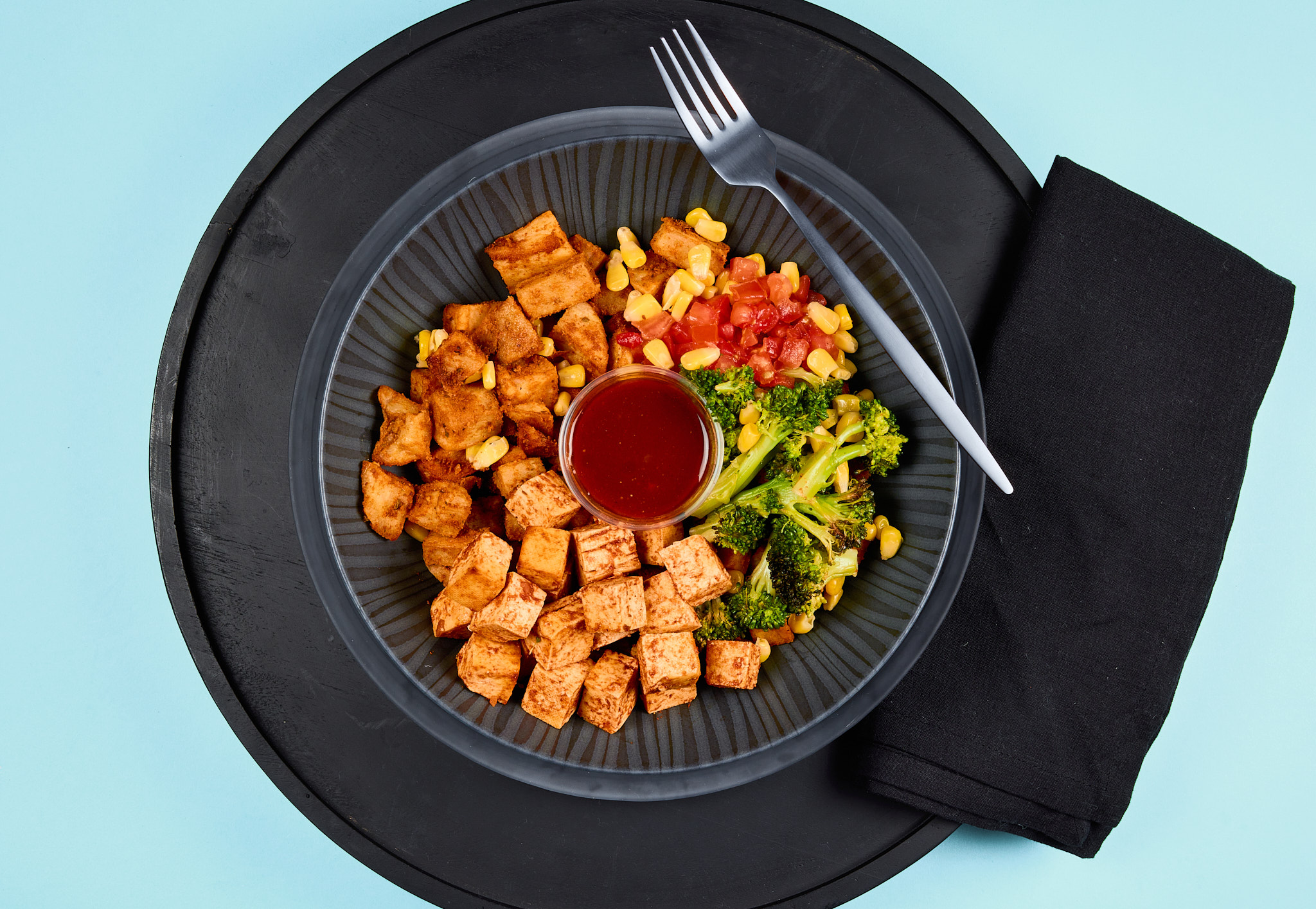 Bbq Tofu Bowl with Roasted Potatoes