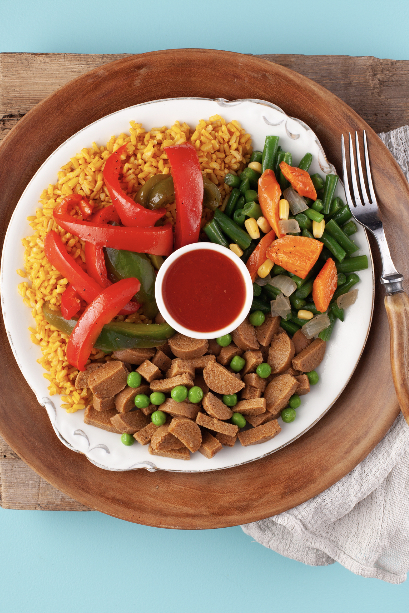 Spanish Veggie Sausage Paella