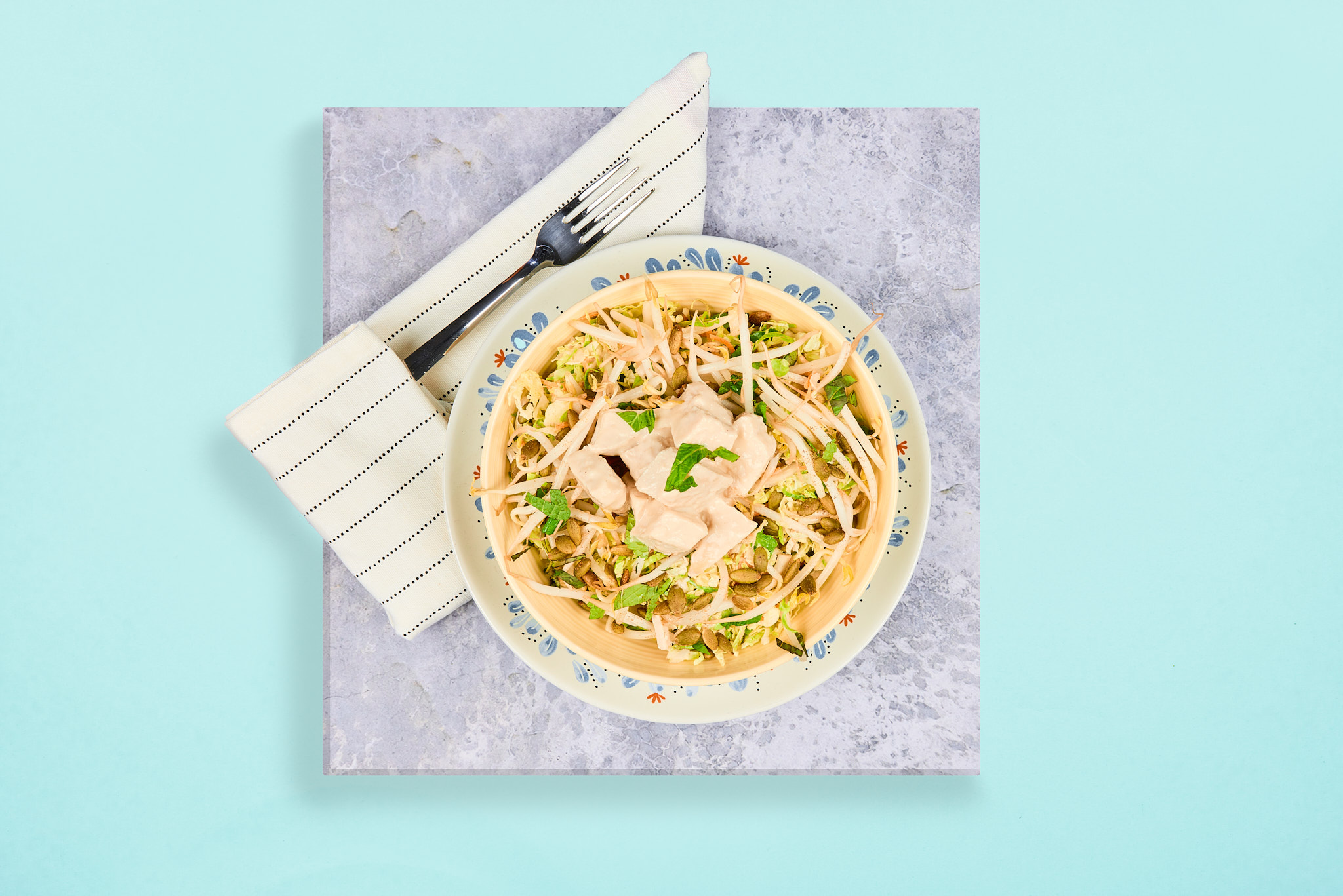 Mixed Vegetable Salad with Maple Sesame Dressing