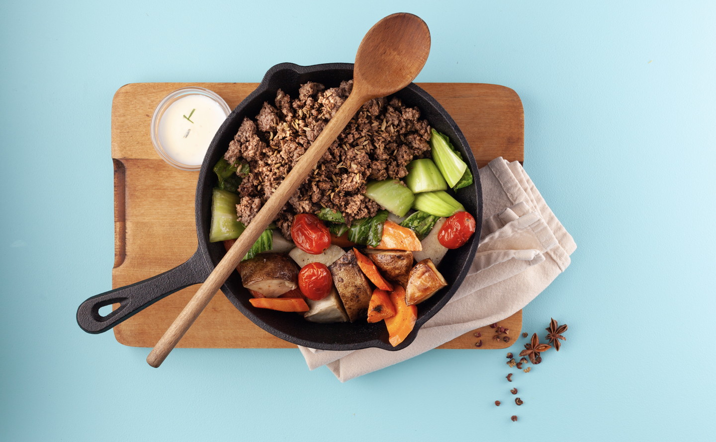 Chinese 5-spiced Beef Bowl with White Rice