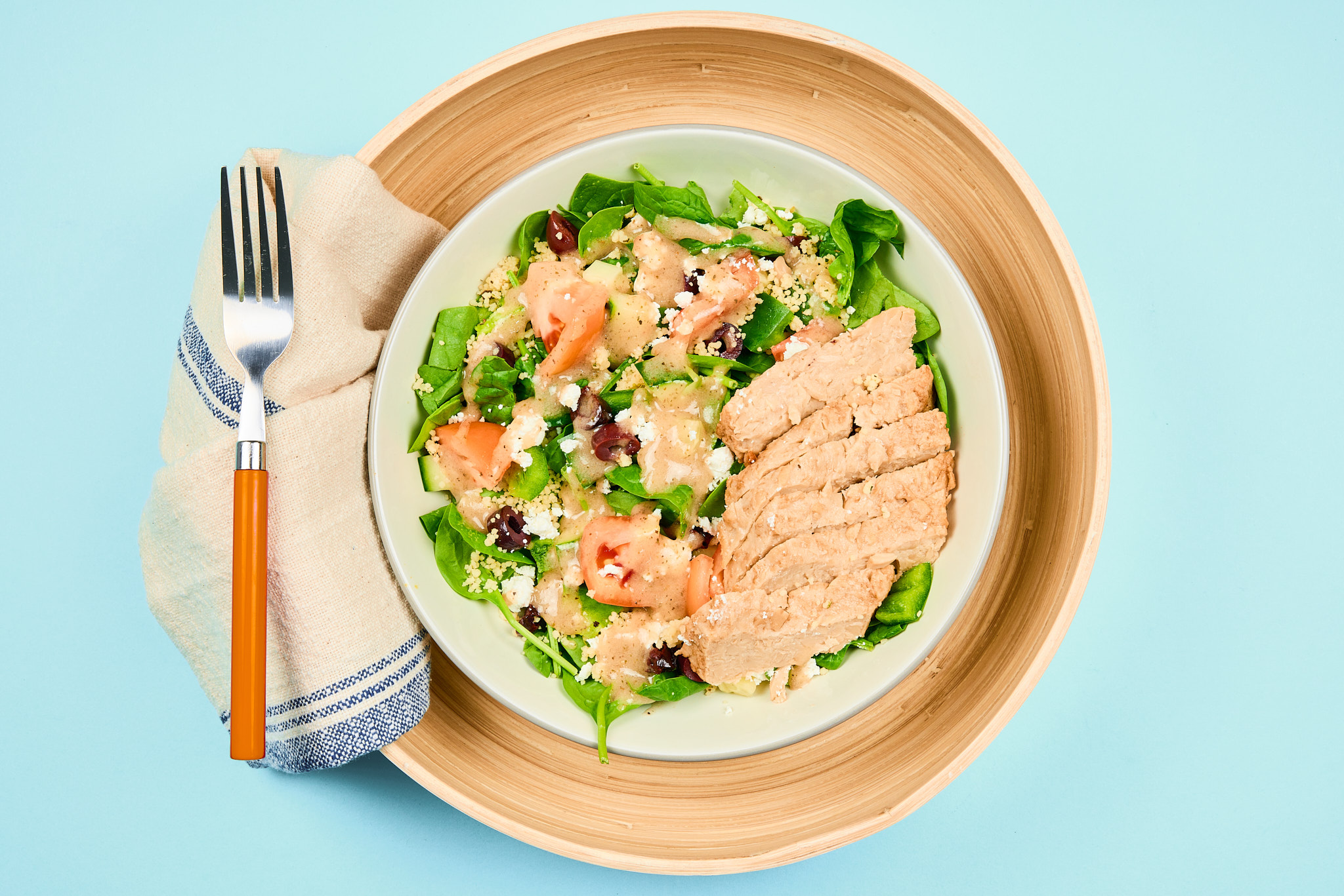 Vegetarian Greek Salad with Couscous
