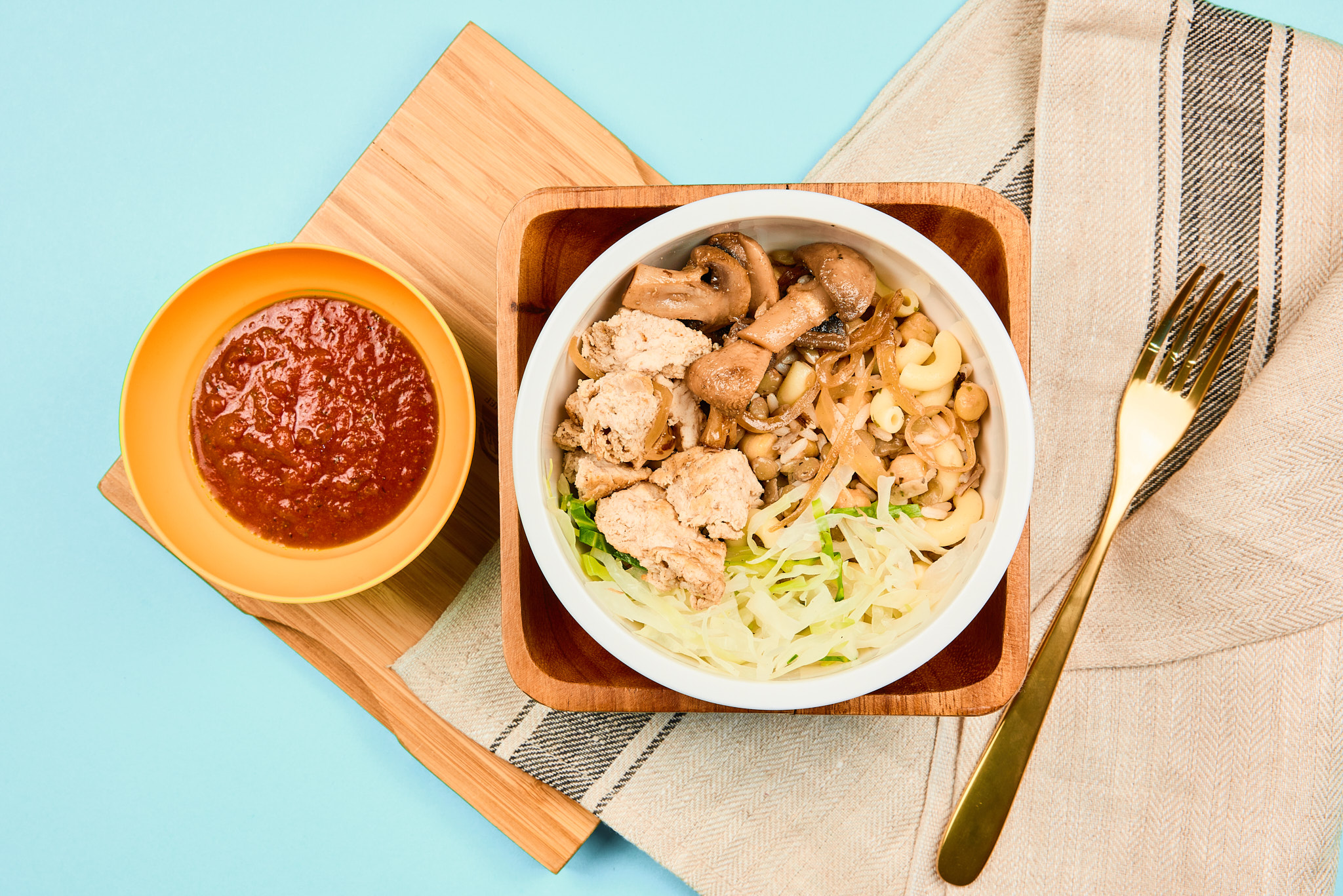 Egyptian Koshary with Ground Chicken