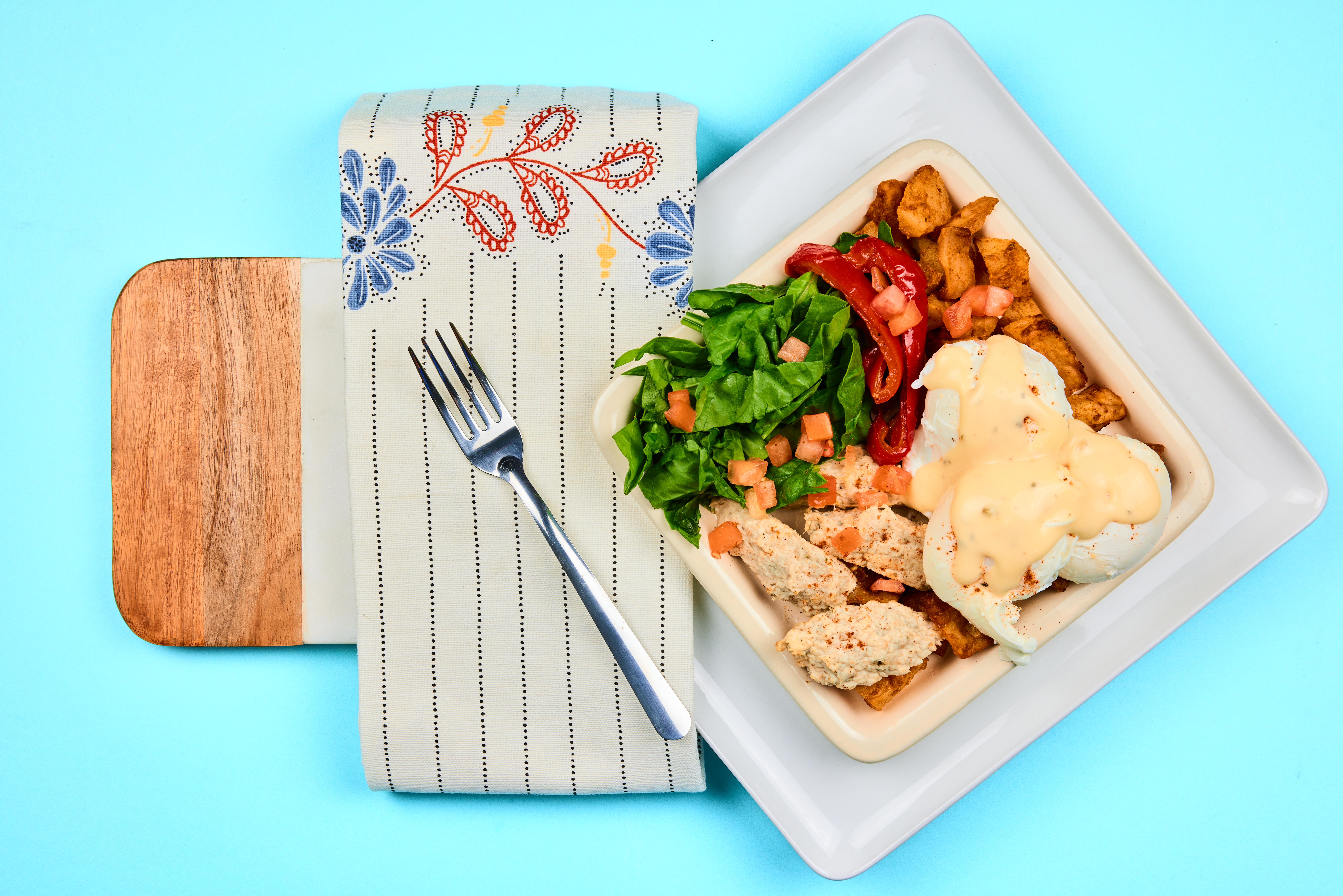 Chicken Sausage Patty Benedict