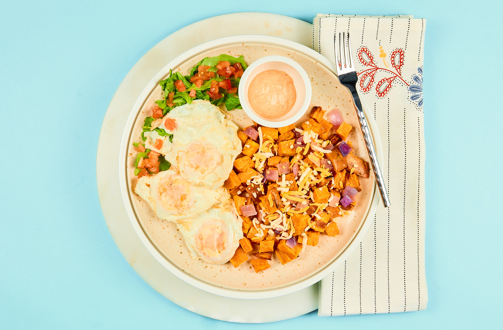 Sweet Potato Breakfast Hash with Chipotle Aioli