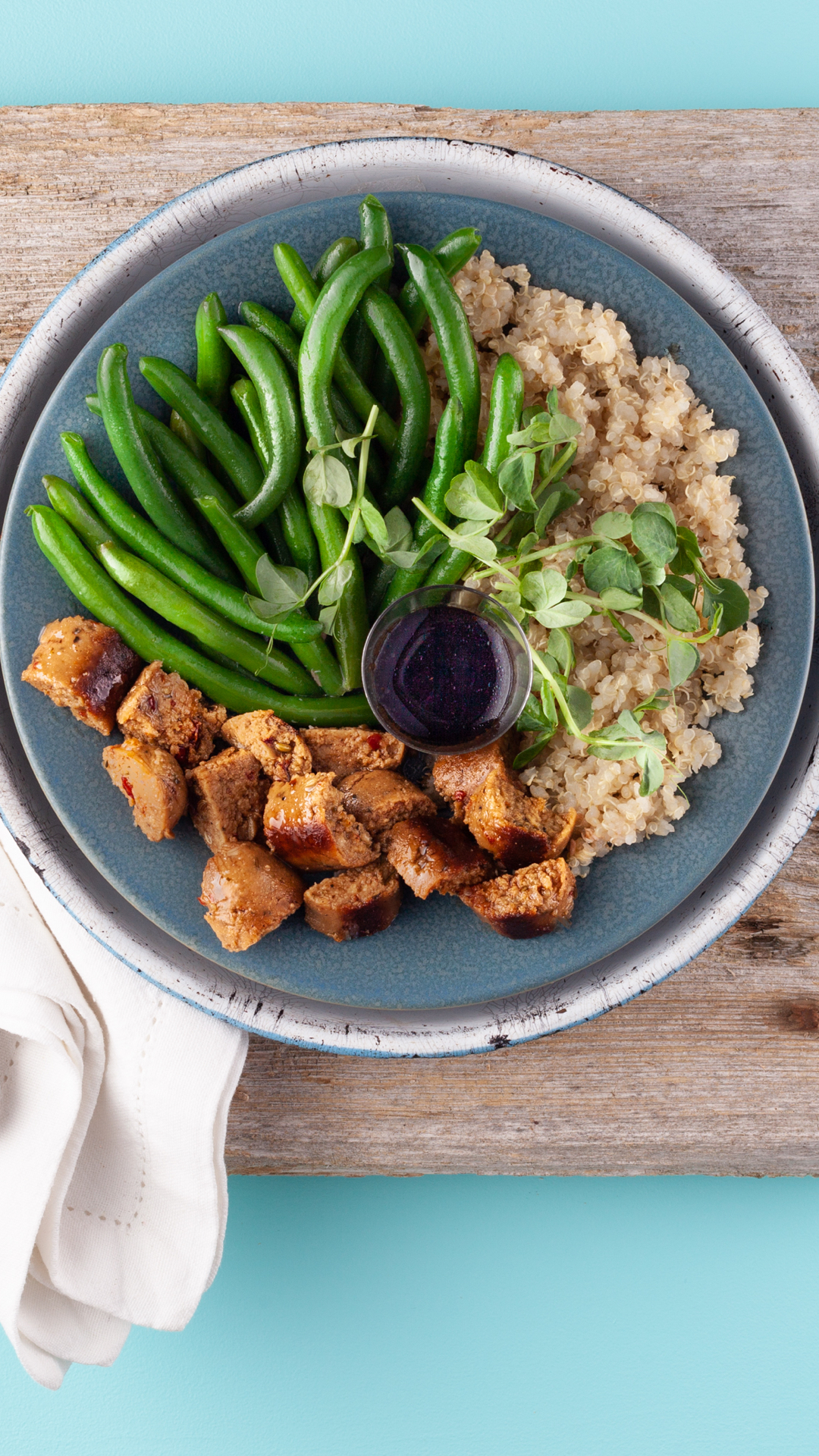 Balsamic Glazed Vegan Sausage