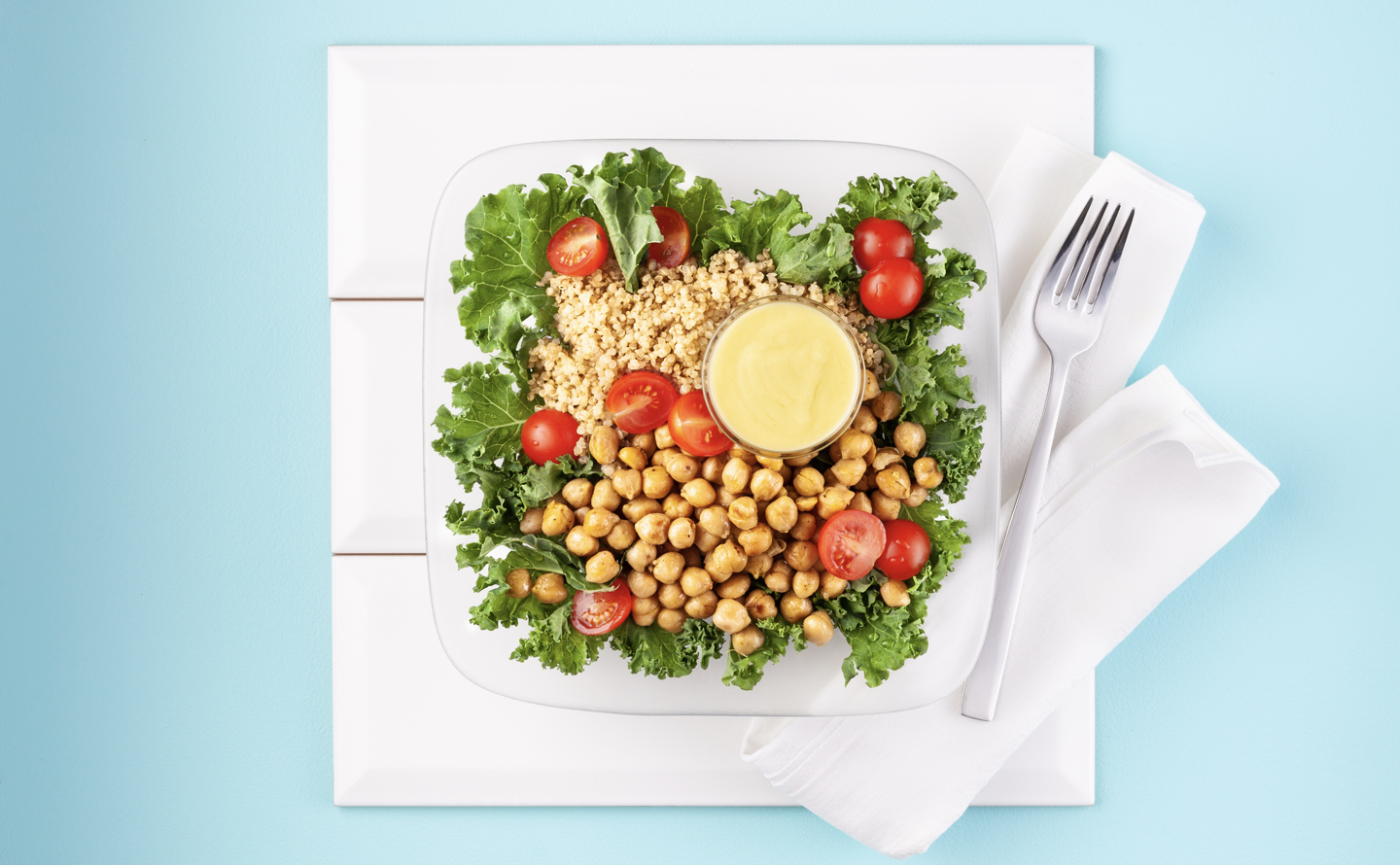 Chickpea Salad with Quinoa and Smoked Coconut