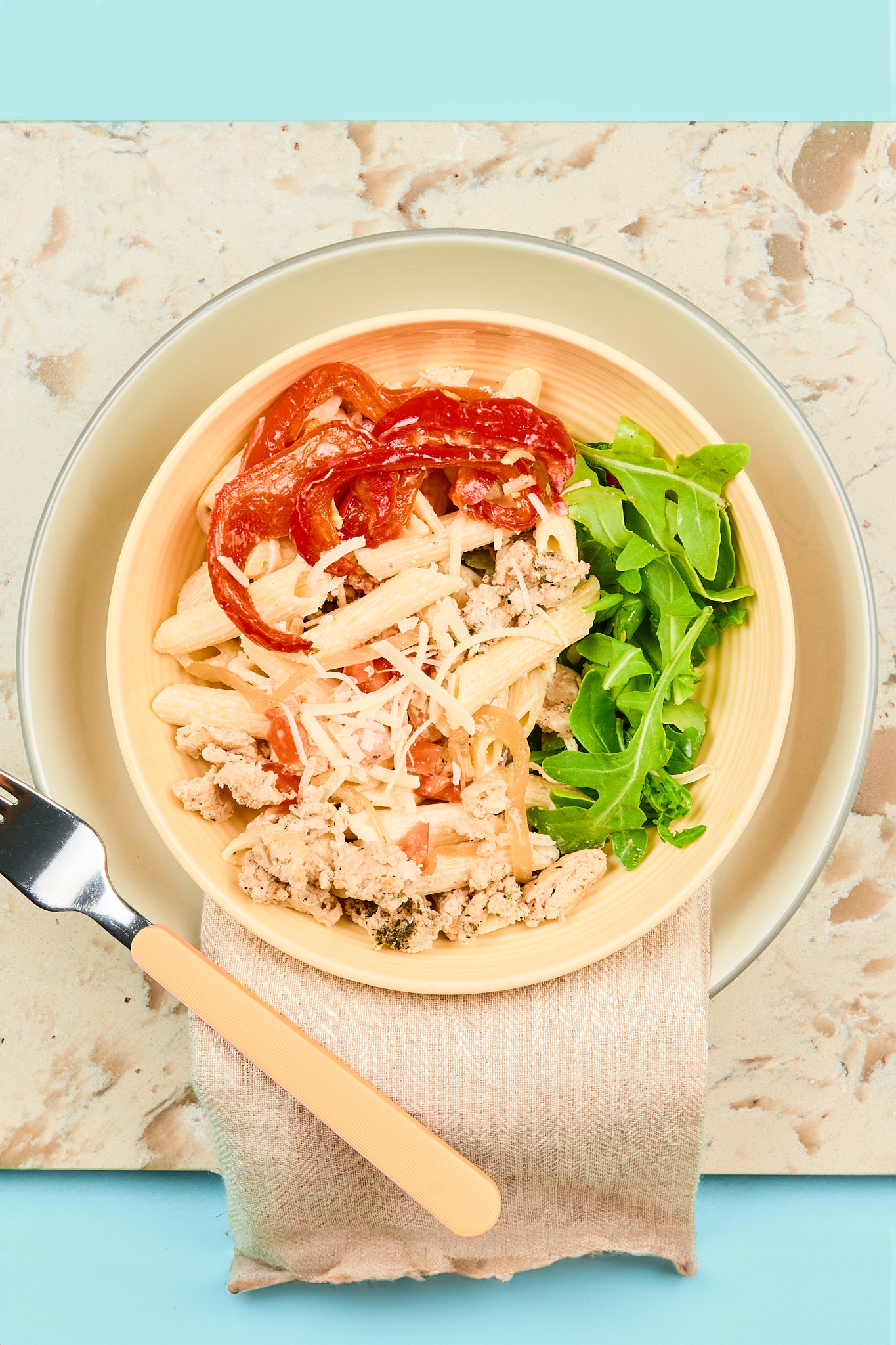 Ground Chicken Herbed Alfredo