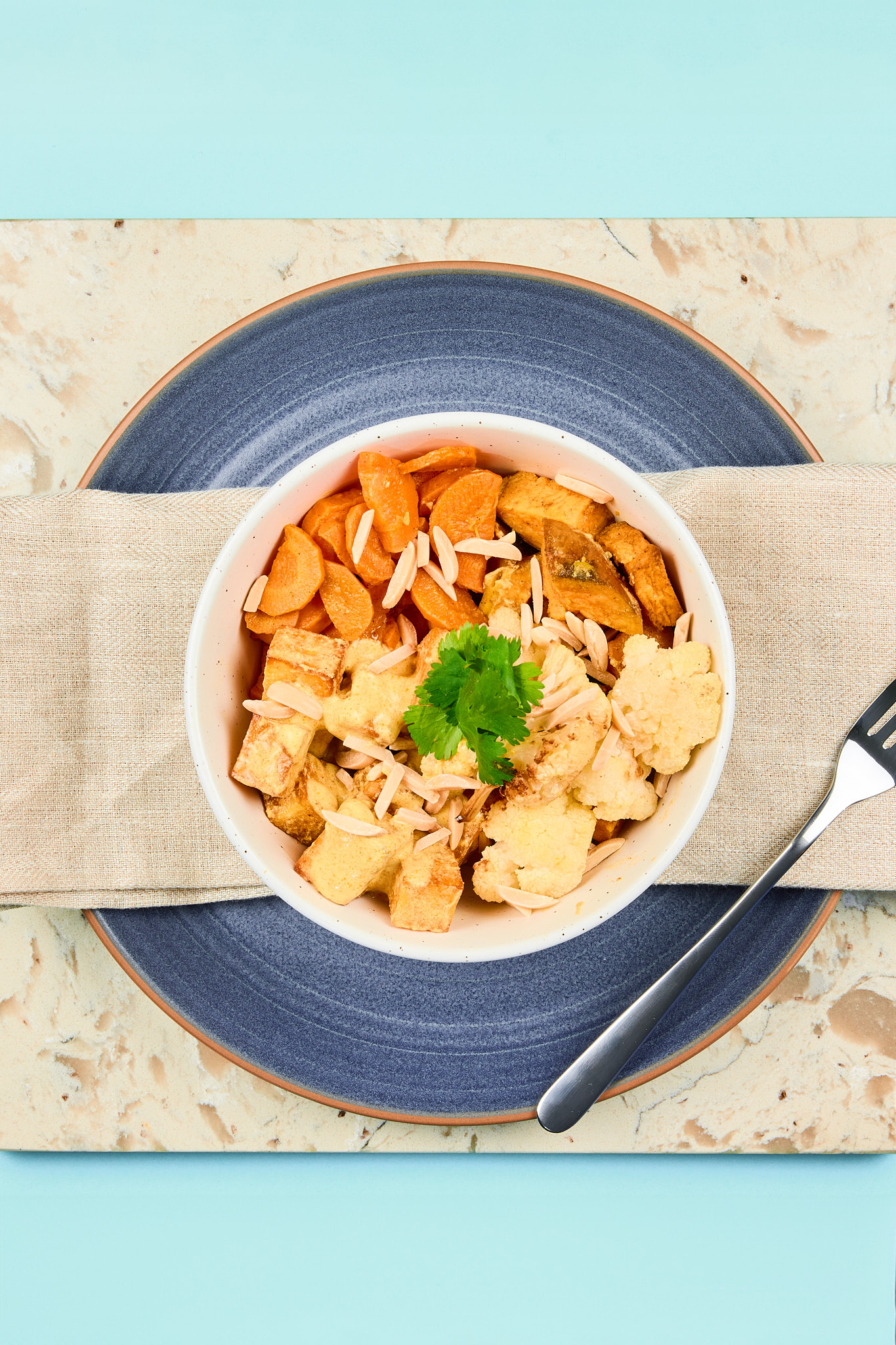 Paneer and Almond Korma Bowl