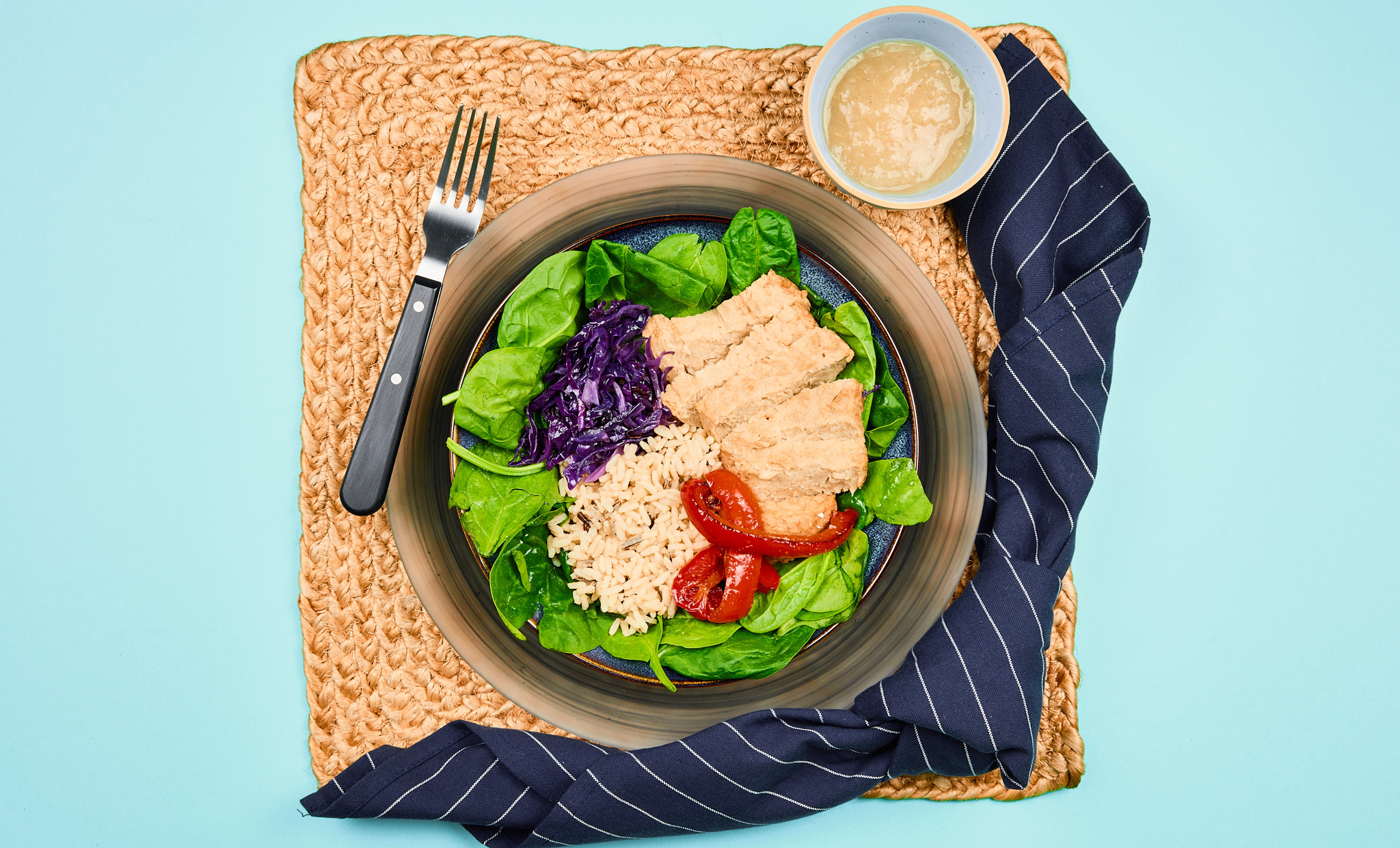 Honey Horseradish Tofu Bake with Wild Rice