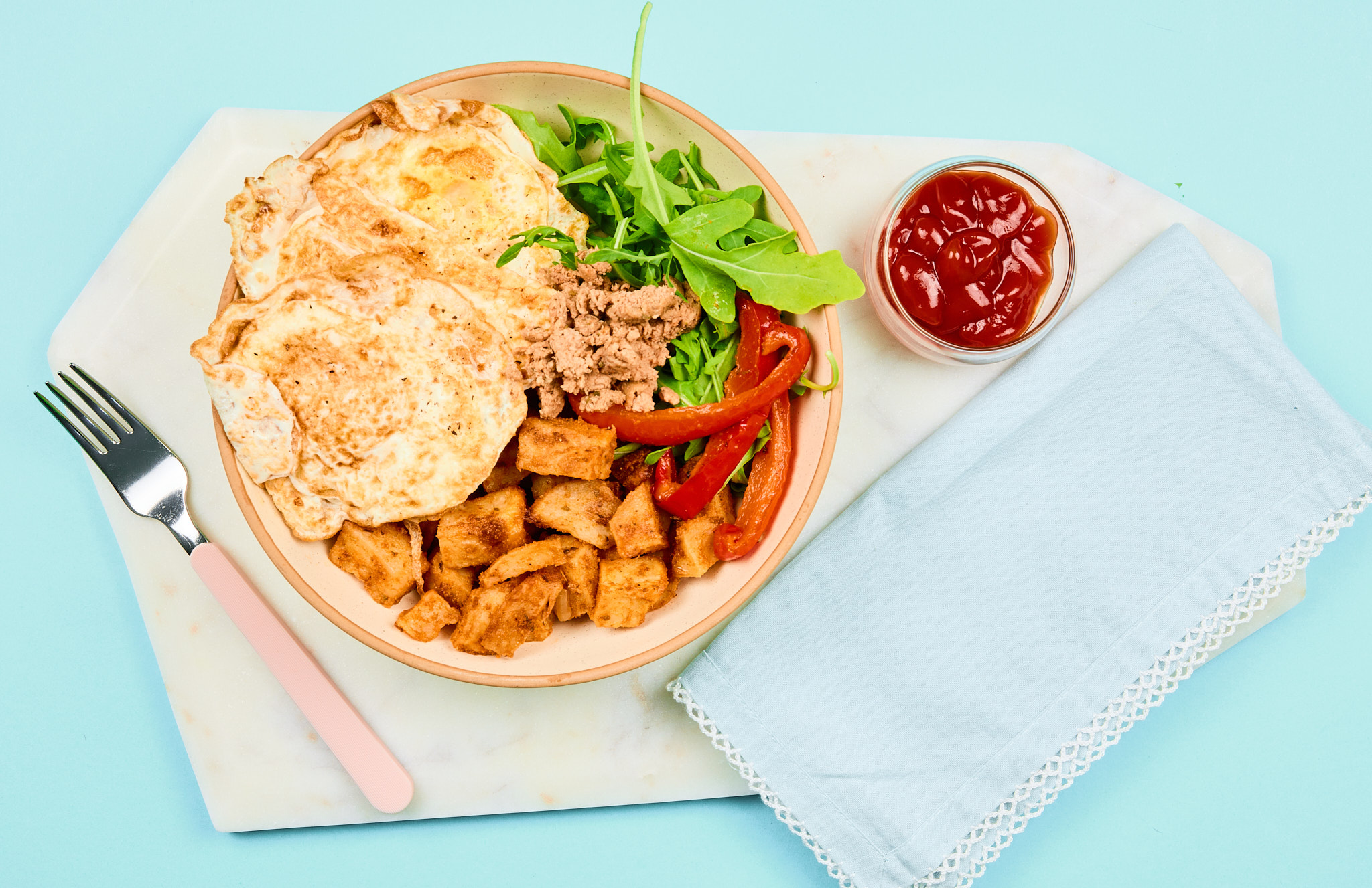 Chorizo Turkey Sausage Breakfast Hash with Breakfast Potatoes