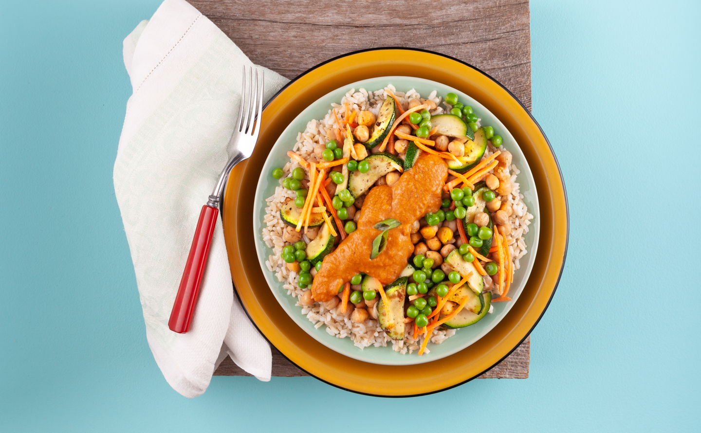 Curried Chickpea Korma with Sauteed Vegetables