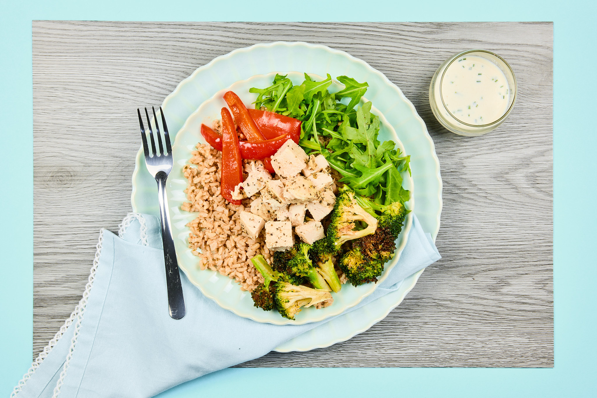 Lemon-garlic Chicken Thighs with Chive Cream Cheese Dip