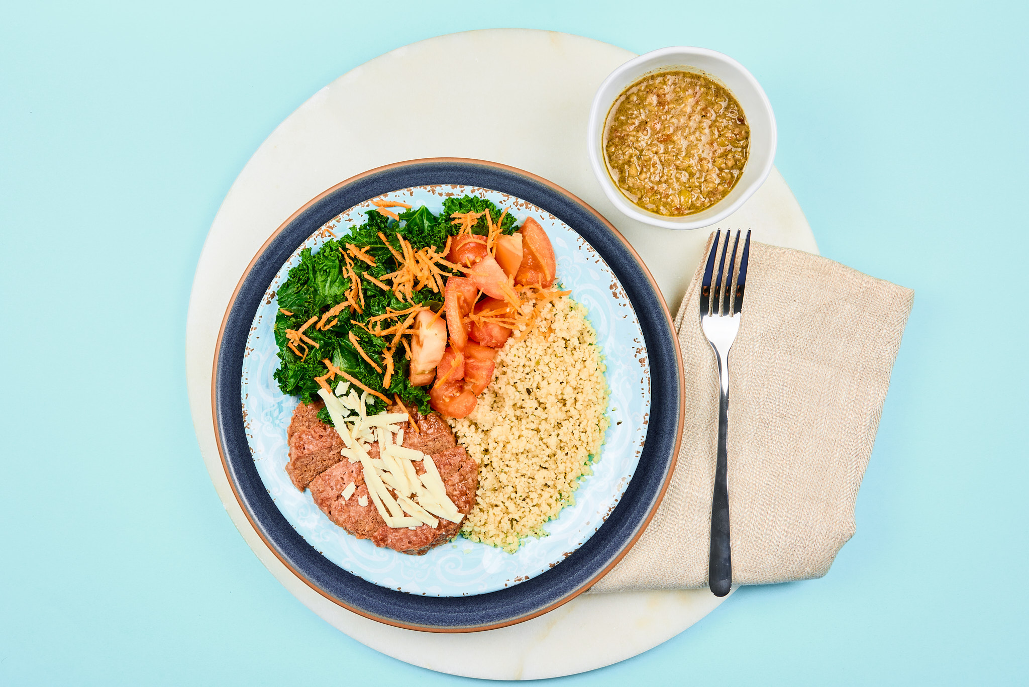 Seared Beyond Meat Strips with Olive Tapenade