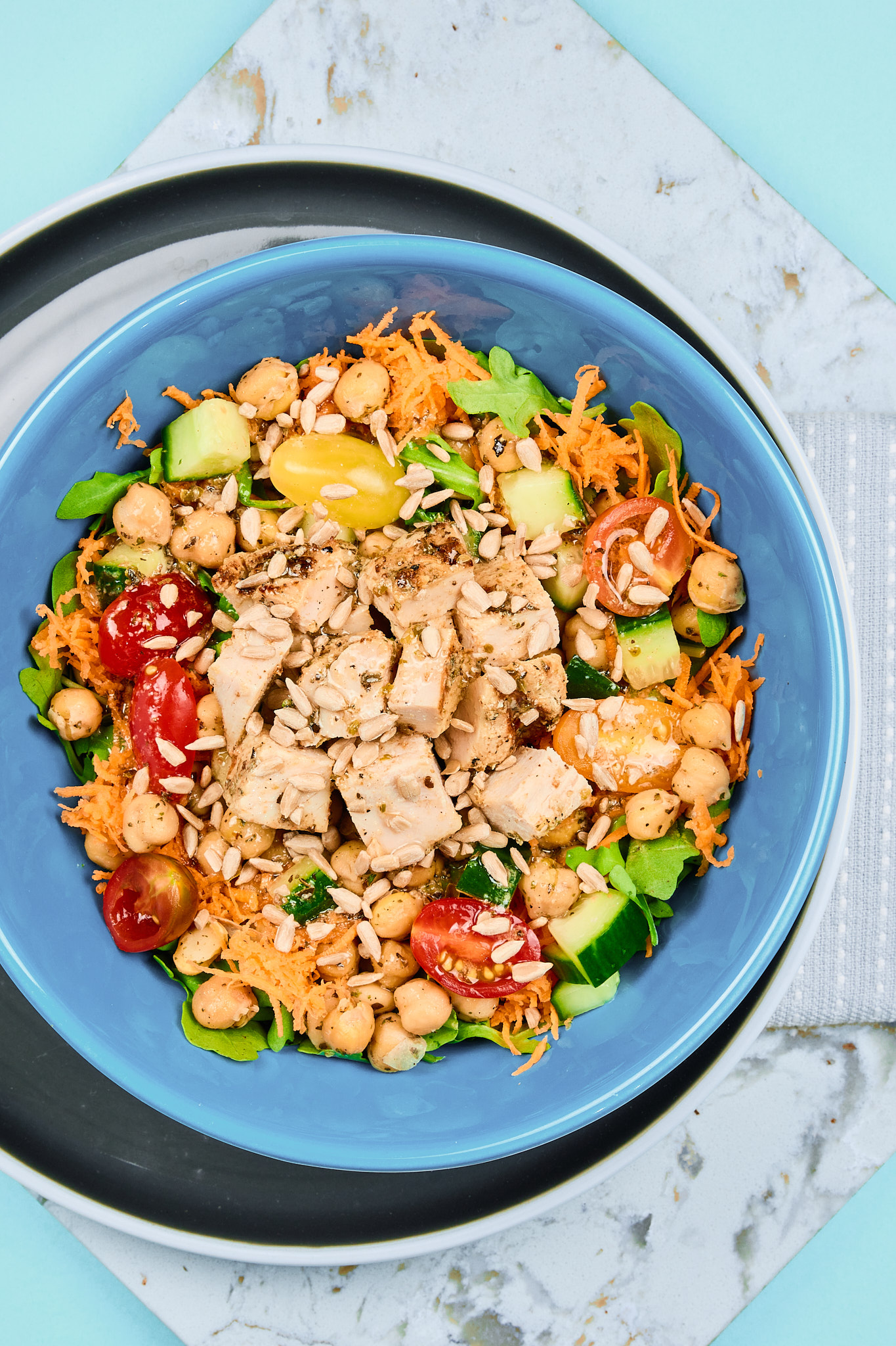 Chopped Vegetable Turkey Salad