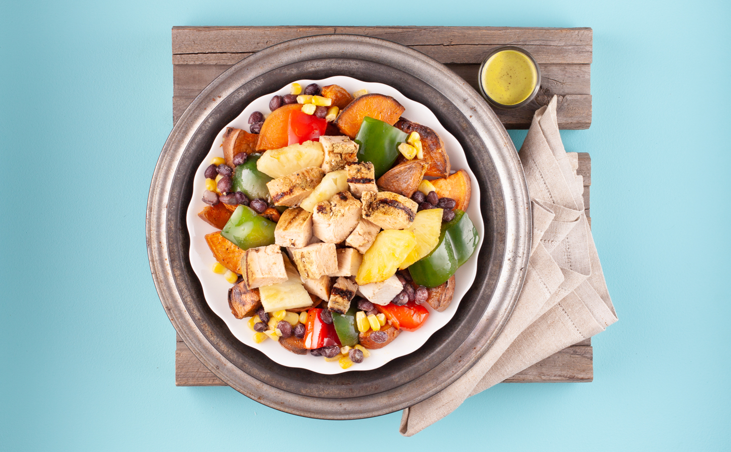 Roasted Jerk Turkey Bowl with Fresh Pineapple