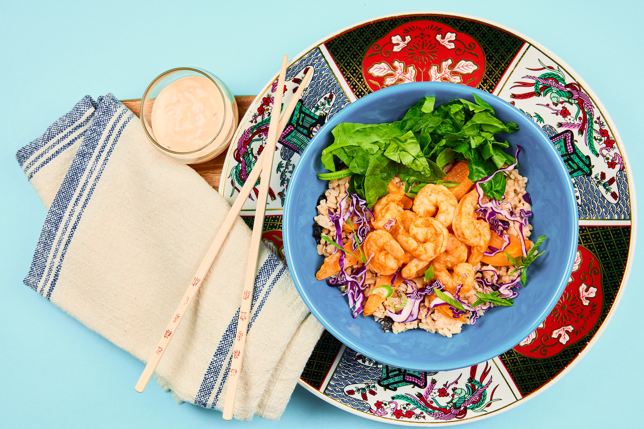 Sweet and Tangy Shrimp Bowl with Bang Bang Sauce
