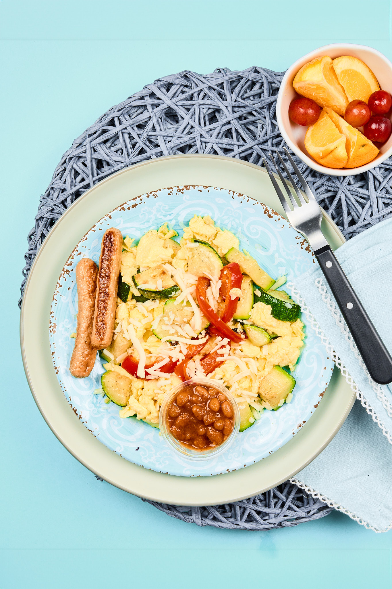 Turkey Sausage and Eggs Scramby