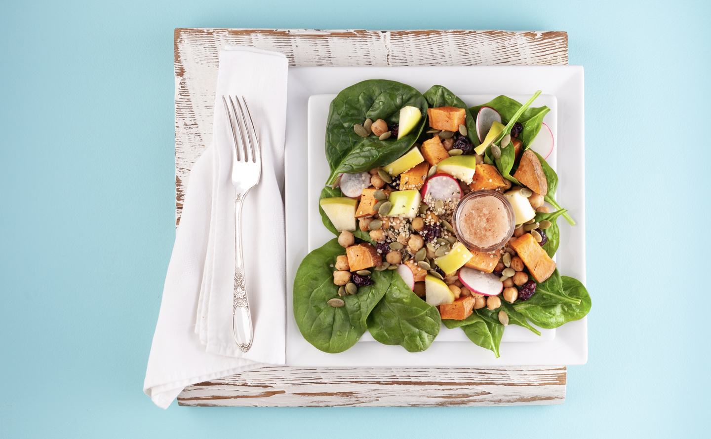 Herbed Chickpea and Apple Salad with Apple Cider Vinaigrette