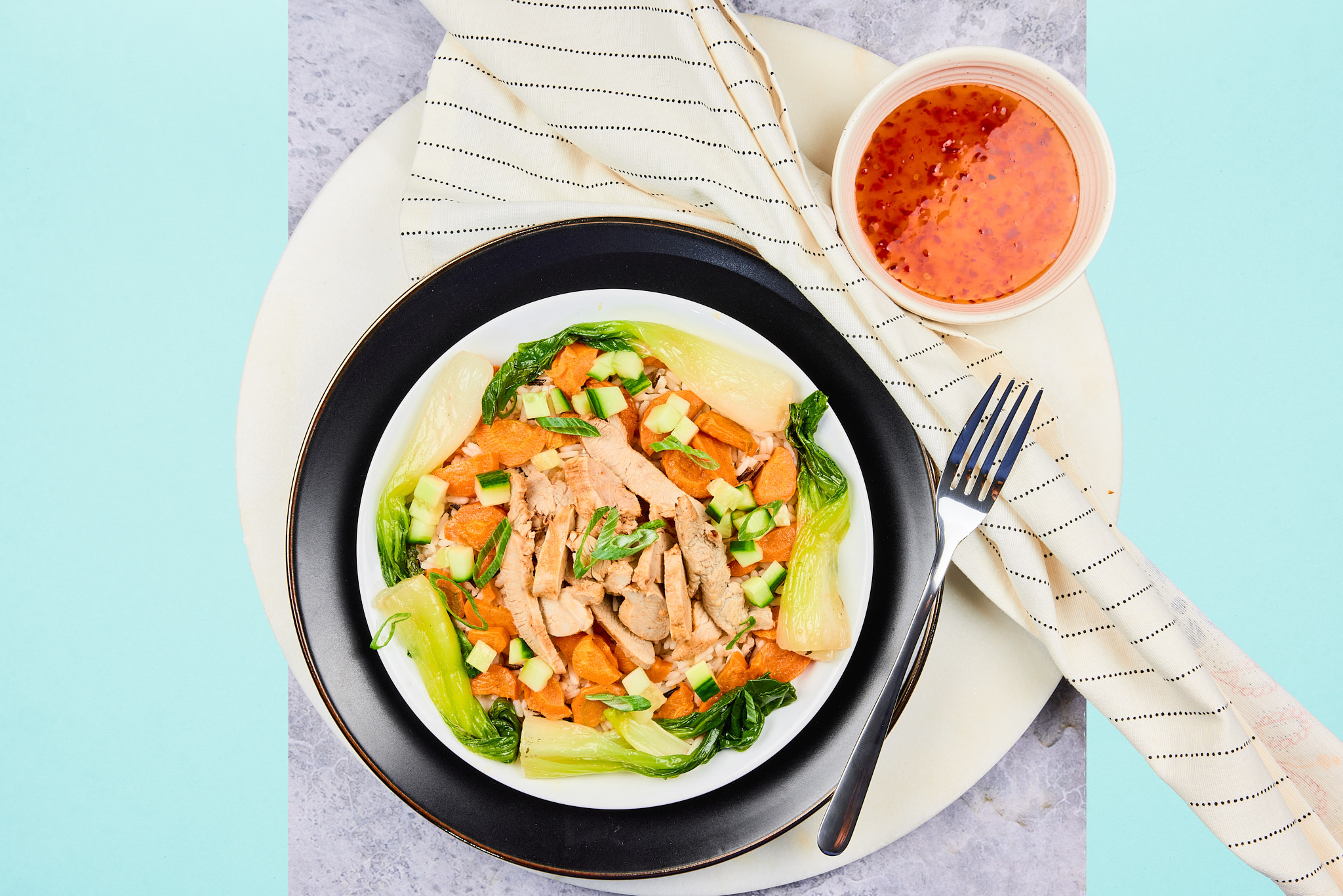 Sriracha Marinated Chicken Breast with Sweet Chili Sauce