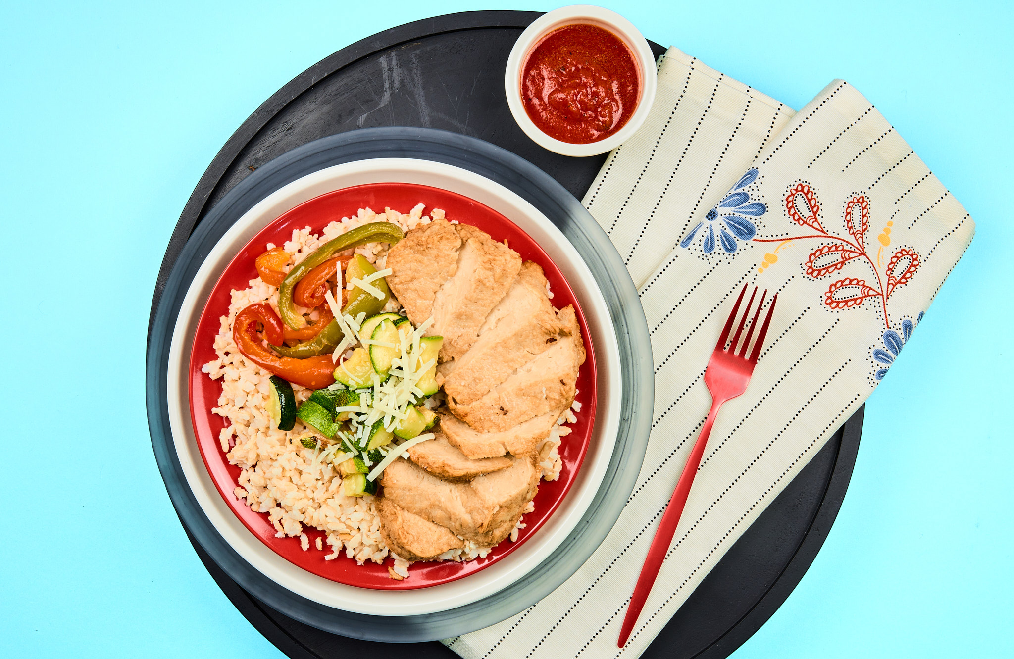 Baked Eggplant Parmesan with Herbed Wild Rice