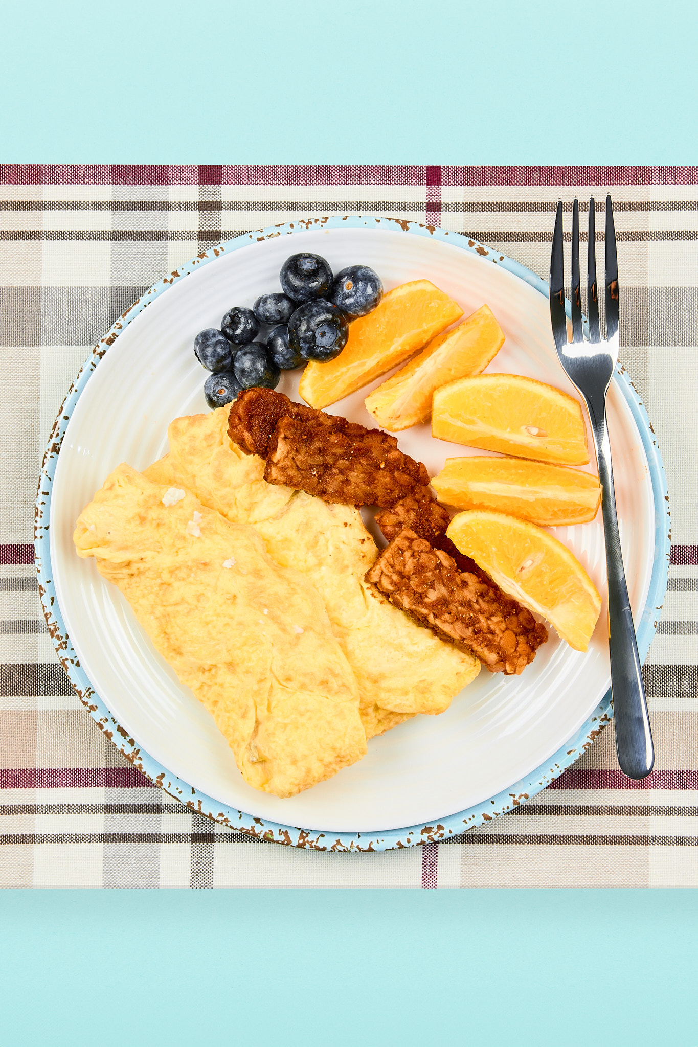 Vegetarian Mushroom Tomato and Feta Omelette
