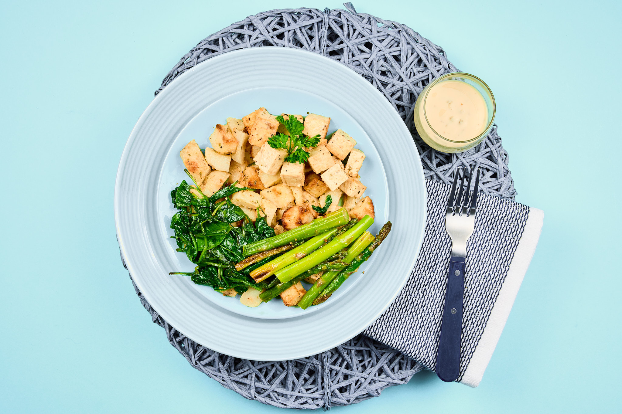 Lemon Roasted Tofu with Bearnaise Sauce
