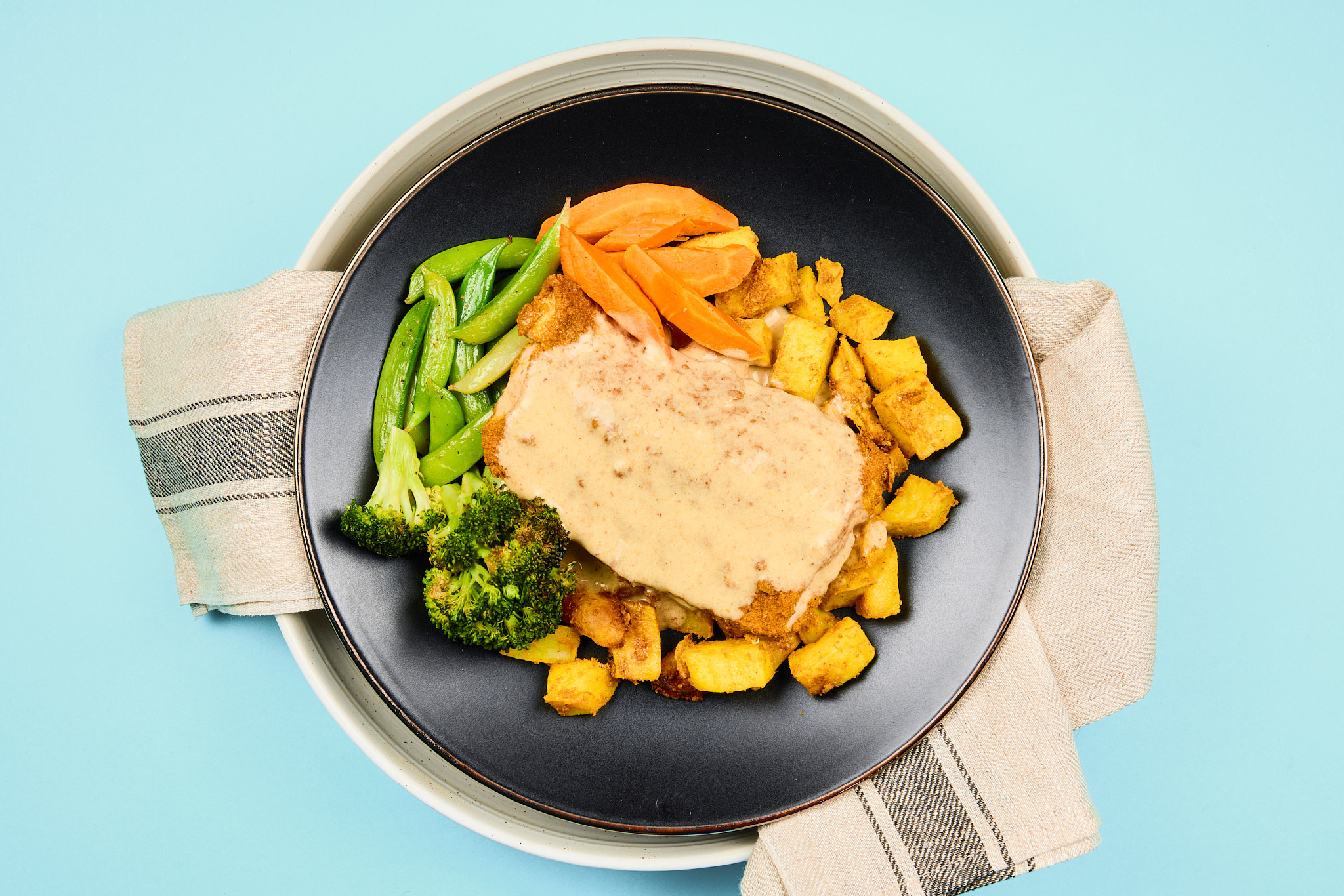 Yellow Thai Curry Salmon with Curried Potatoes